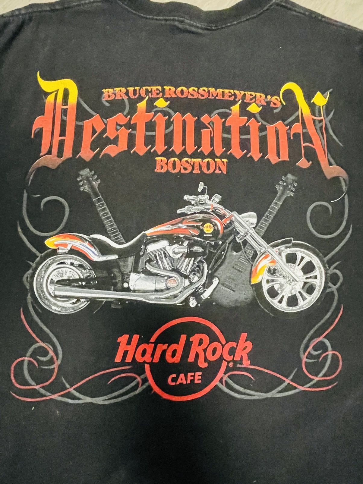Hard Rock Cafe × Vintage Vintage HardRock Cafe Boston Motorcycle Shirt Size US M / EU 48-50 / 2 - 2 Thumbnail