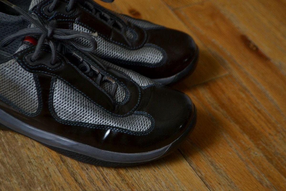 Prada 2000s Patent Leather America’s Cup Sneakers Size US 7 / IT 37 - 5 Thumbnail