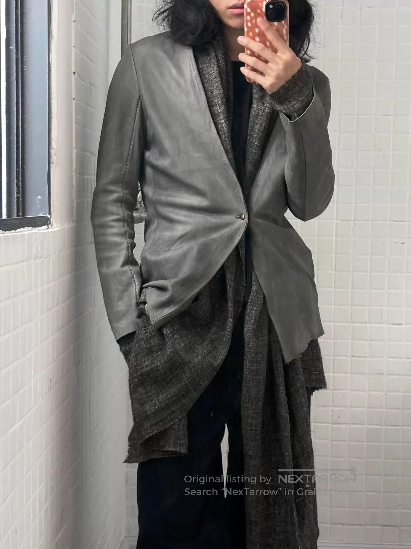 Isaac Sellam Experience Gray Light Jacket with Textured Collar XS. Size US XS / EU 42 / 0 - 2 Thumbnail