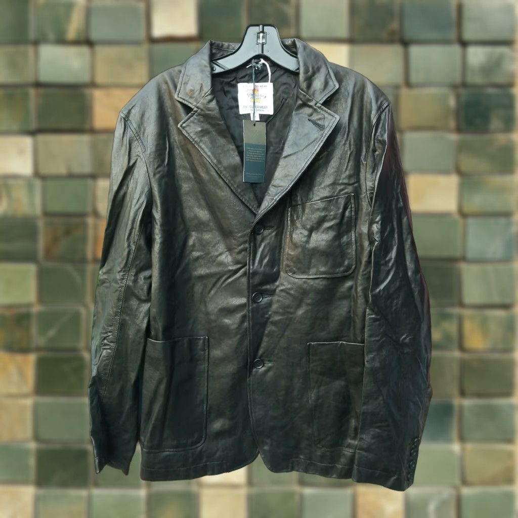 Golden Bear VINTAGE Golden Bear X Club MONACO LAMBSKIN Leather Jacket SIZE MEDIUM Jacket Men M Black Chest 19 Length 28 Size US M / EU 48-50 / 2 - 1 Thumbnail