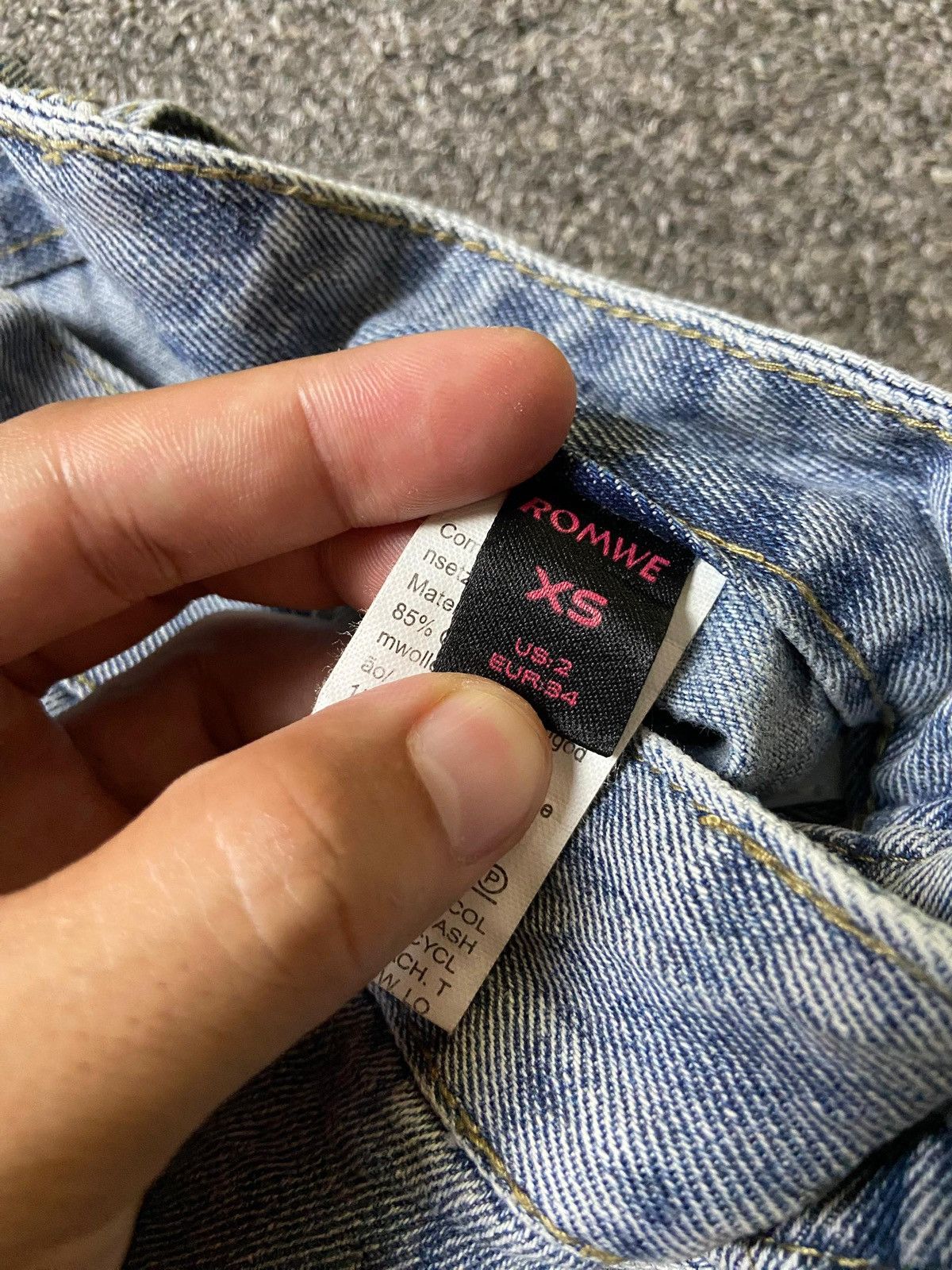 Japanese Brand ROMWE Brand Distressed Denim Ripped Jeans (158) Size 25" / US 0 / IT 36 - 3 Thumbnail