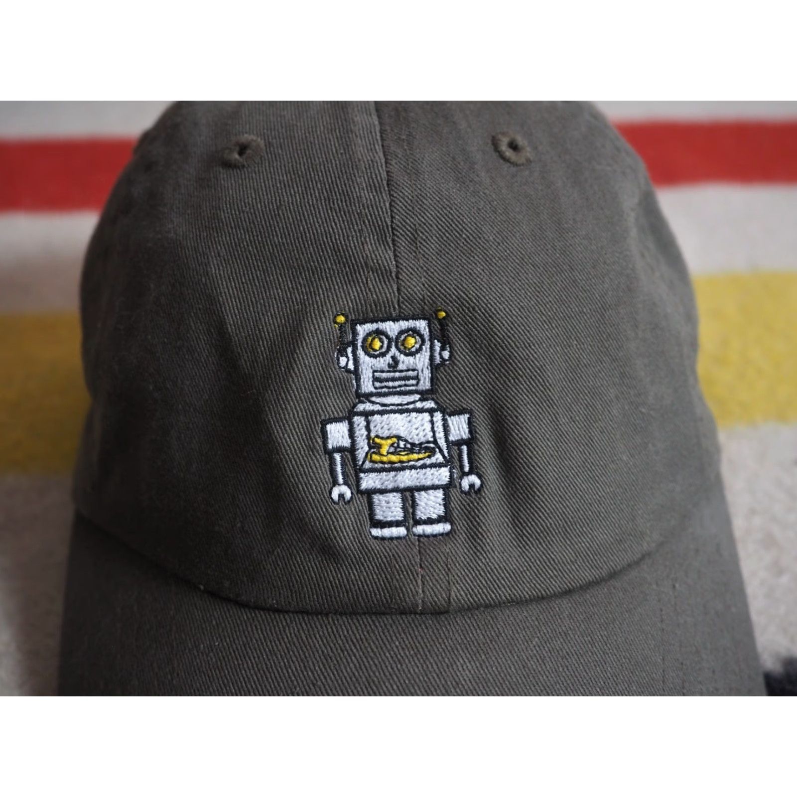 KEEN VTG Keen Footwear Robot Outdoor Olive Adjustable Strapback Dad Cap Hat Mens Olive Green Cotton Baseball Cap Size ONE SIZE - 3 Thumbnail