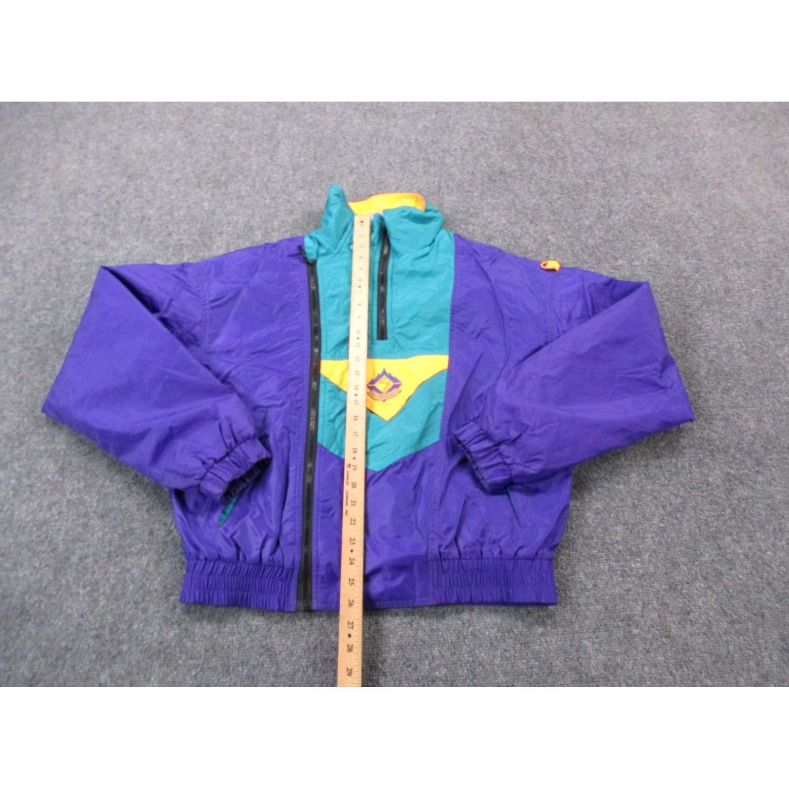 Altea VINTAGE Skyr Jacket Womens S Teal Purple Nylon Windbreaker 80s 90s Retro Zip 1/4 Full Lined Insulated Windbreaker Womens Size S / US 4 / IT 40 - 3 Thumbnail