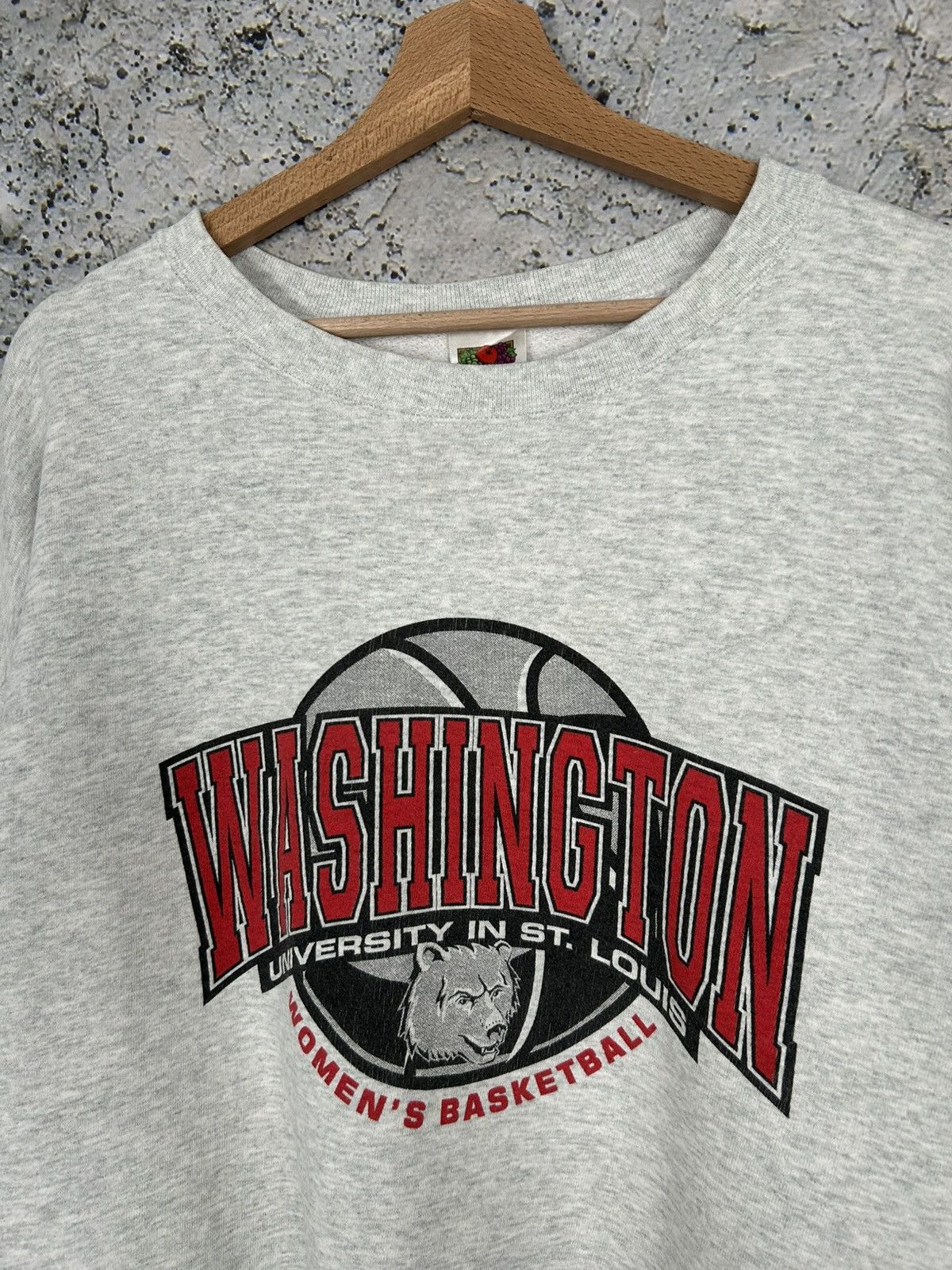 Vintage Vintage Washington Basketball Grey Crewneck Boxy Fit Baggy Size US XXL / EU 58 / 5 - 3 Thumbnail