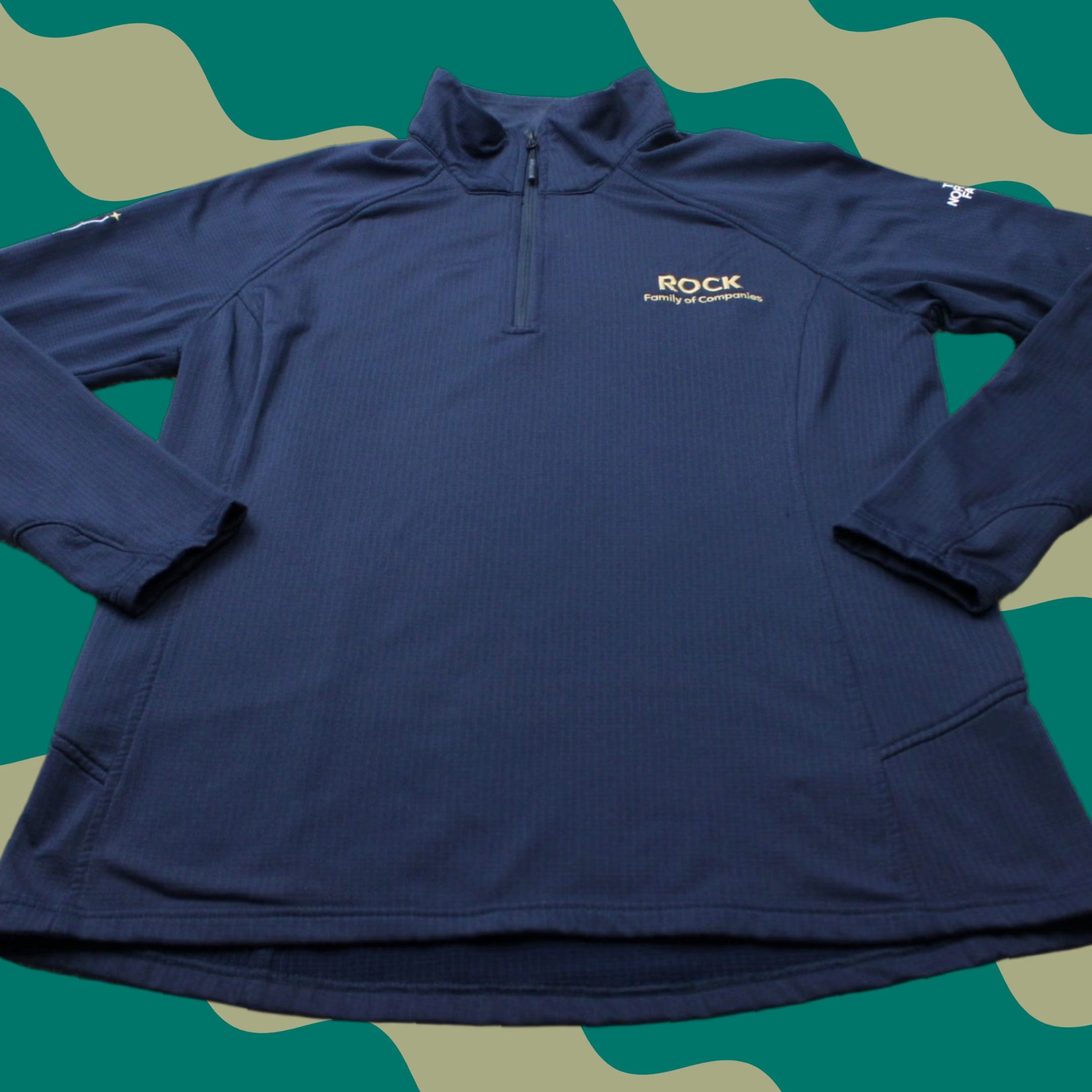 The North Face The North Face Sweatshirt Womens XL Blue Mountain Peaks 1/4 Zip Stretch Pullover Size XL / US 12-14 / IT 48-50 - 1 Thumbnail