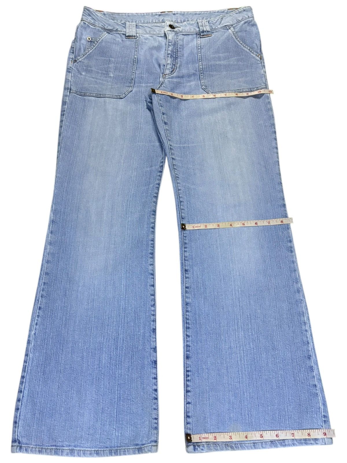 Japanese Brand Vintage Japanese Brand Light Wash Fatigue Flare Jeans Size US 34 / EU 50 - 14 Thumbnail