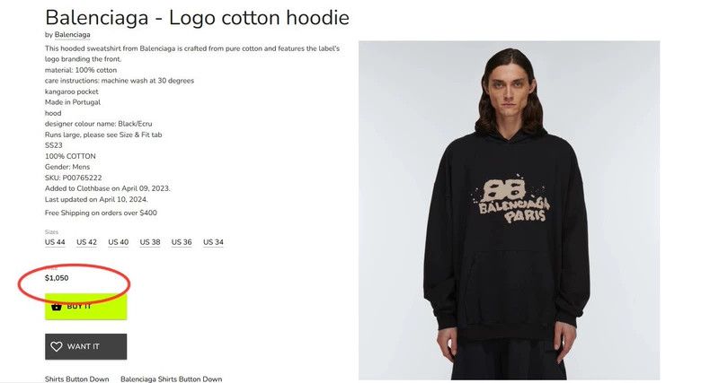 Balenciaga Balenciaga Black Splash Logo Hoodie Size US XS / EU 42 / 0 - 2 Thumbnail