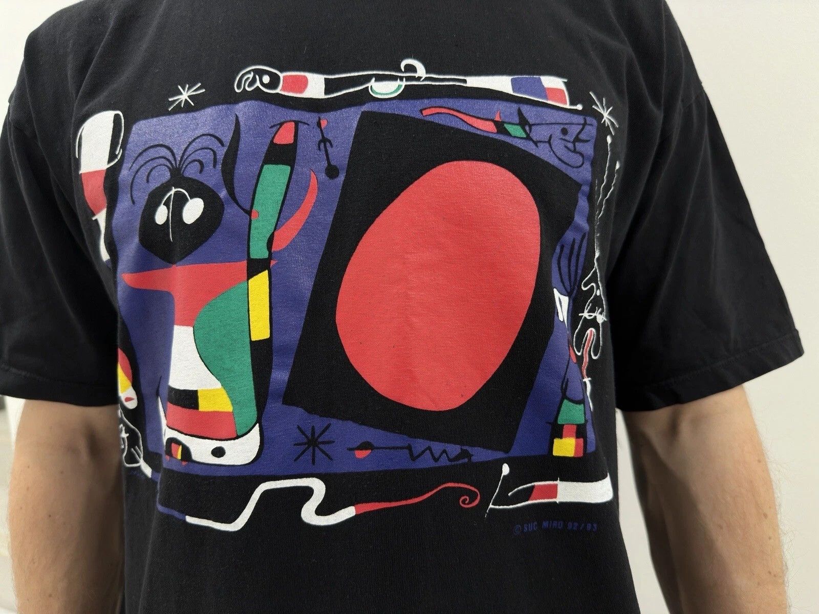Vintage VINTAGE 1990s ORIGINAL SUC JOAN MIRO PRODUCTION ART SHIRT Size US M / EU 48-50 / 2 - 8 Thumbnail