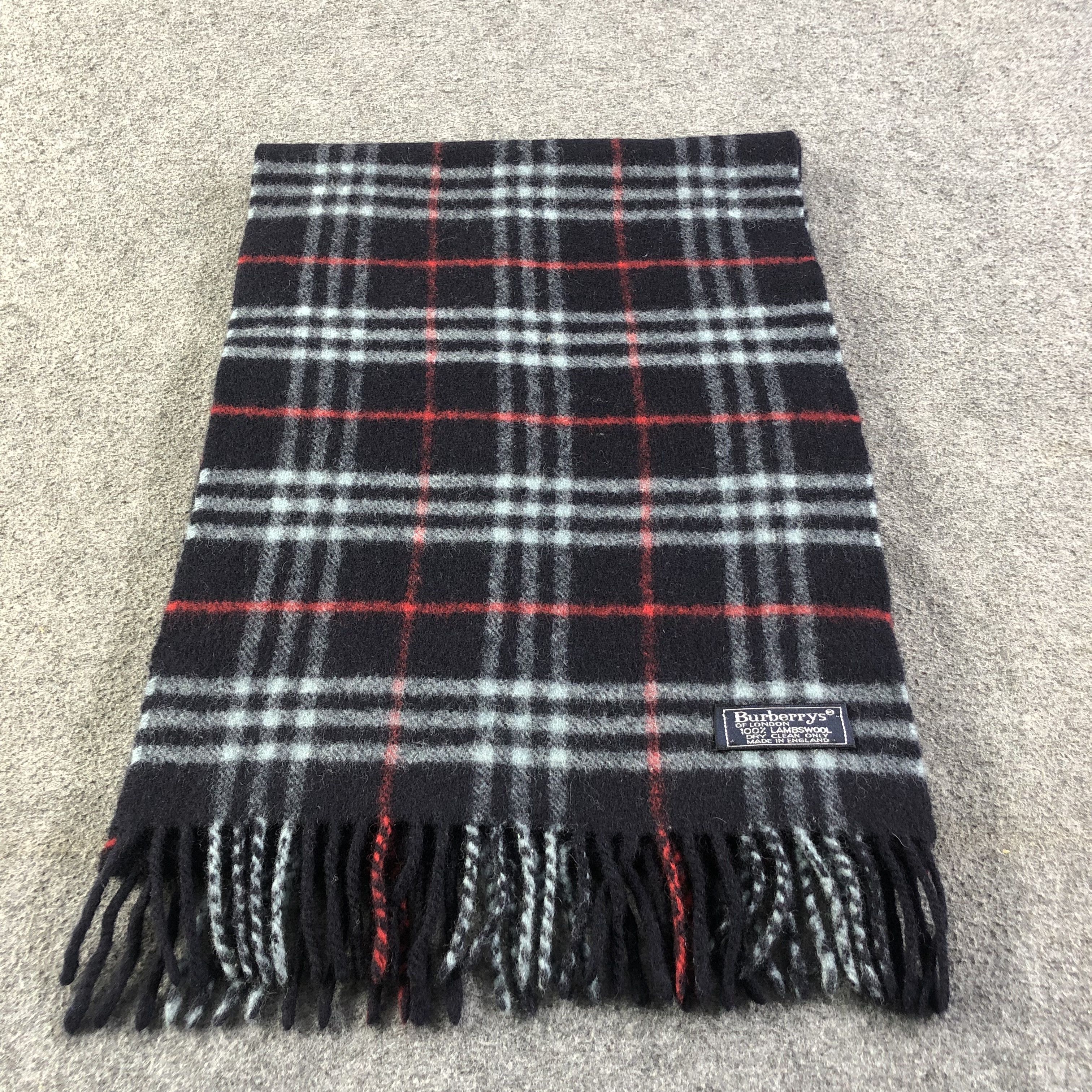 Burberry Burberrys Nova Check Wool Scarf Muffler V1170 Size ONE SIZE - 2 Thumbnail