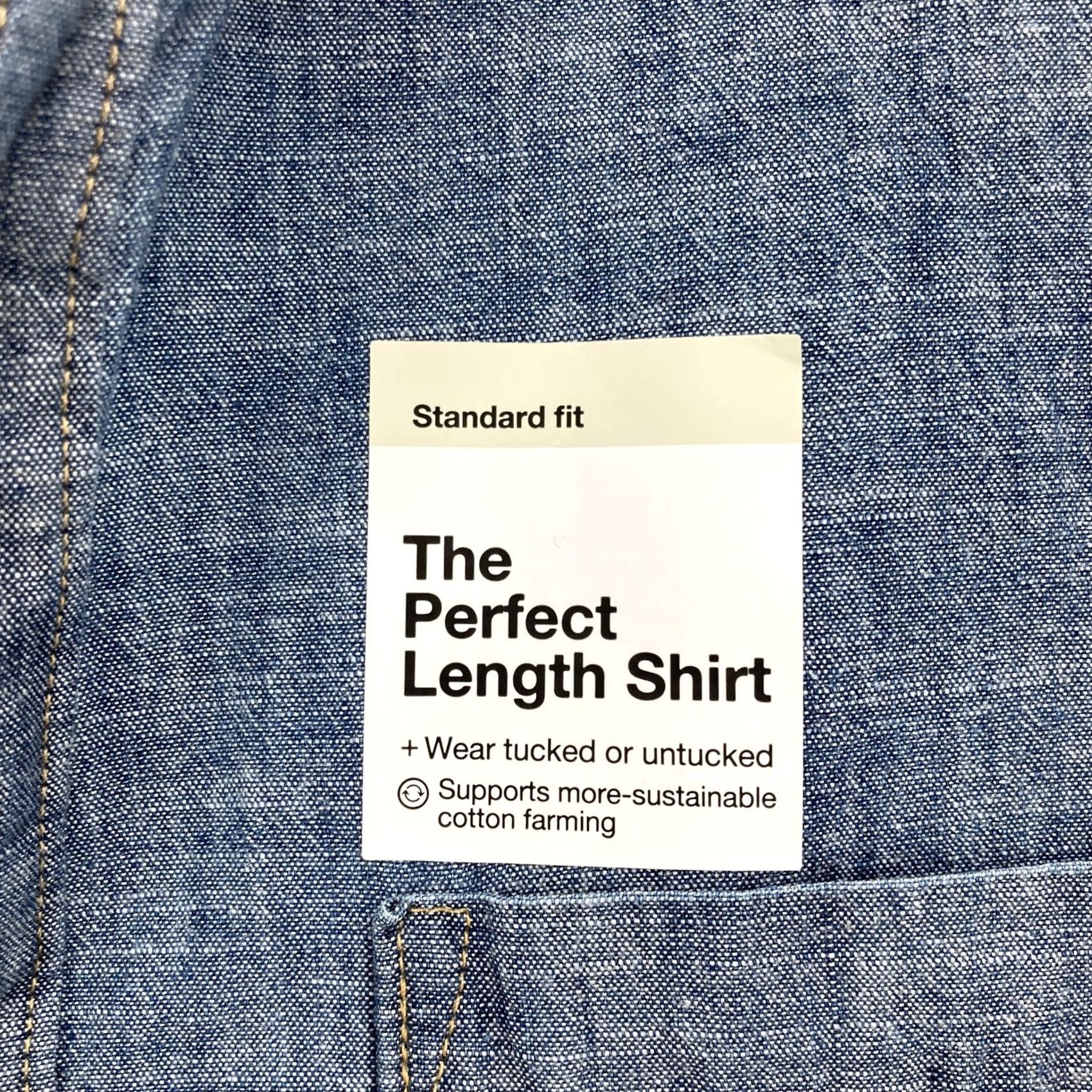 Denime Sonoma Shirt Mens Small Blue Chambray Denim Short Sleeve Button Up Standard Fit Size US S / EU 44-46 / 1 - 5 Thumbnail