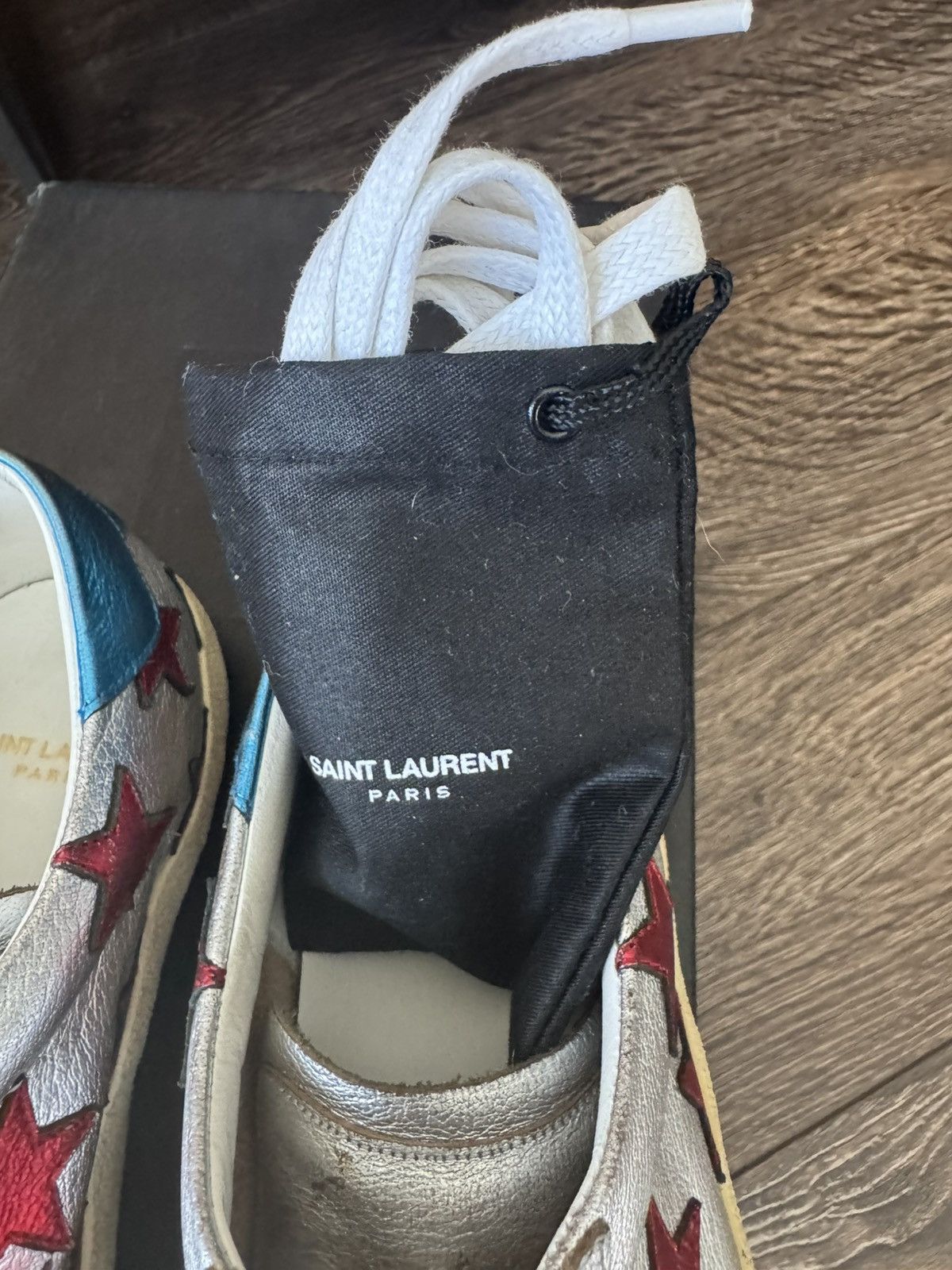 Saint Laurent Paris SLP Silver Leather SL/06 Low Size US 6 / EU 39 - 23 Thumbnail