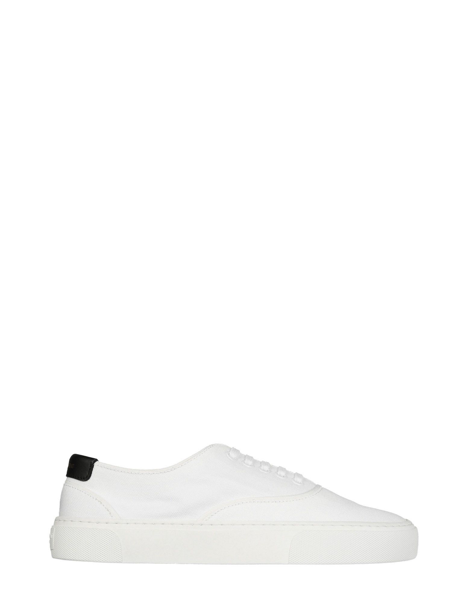 Saint Laurent Paris o1s1wg111024 Venice Sneakers In Canvas And Leather in White Size US 11 / IT 41 - 1 Thumbnail