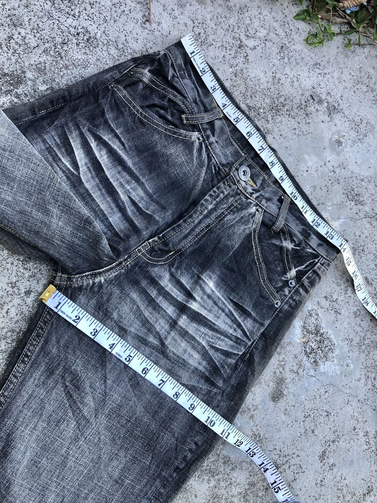 Japanese Brand WASHED BLACK FLARE DENIM Size US 28 / EU 44 - 8 Thumbnail