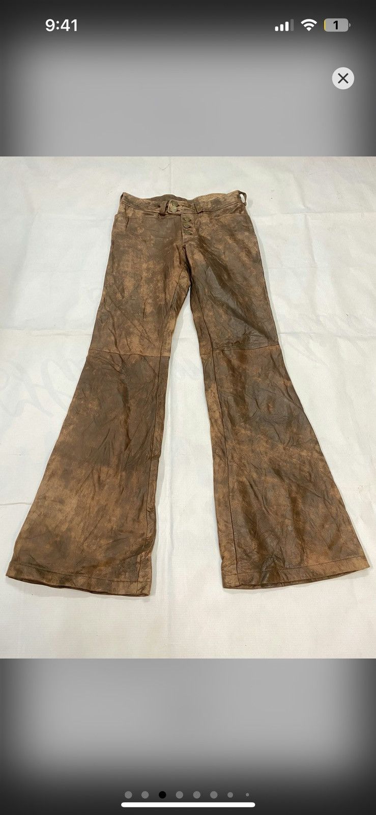 Tornado Mart Leather Flares | Grailed