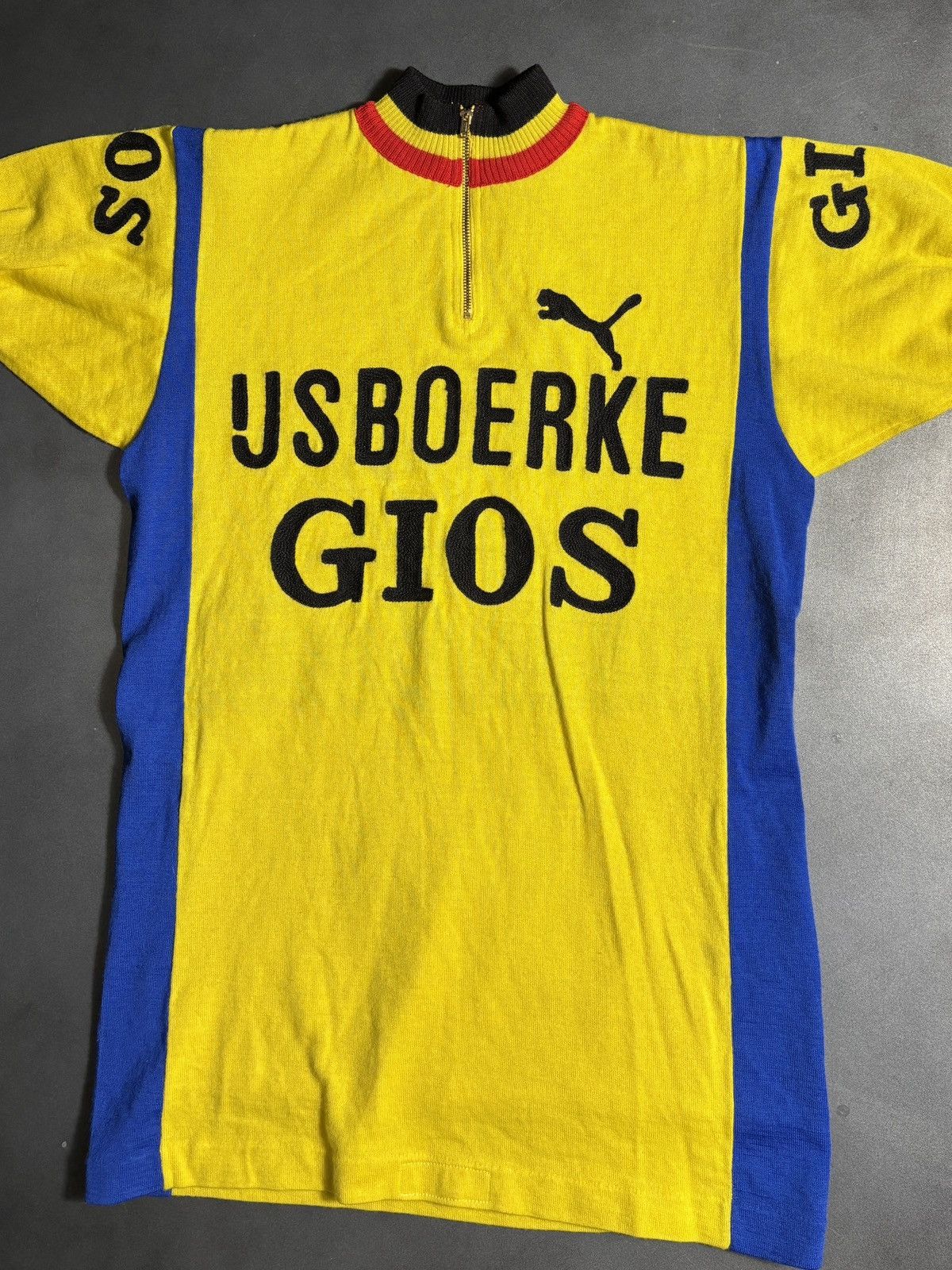 Puma 1978 IJsboerke-Gios Cycling Jersey 1970s Vintage Italy Wool Size US S / EU 44-46 / 1 - 15 Thumbnail