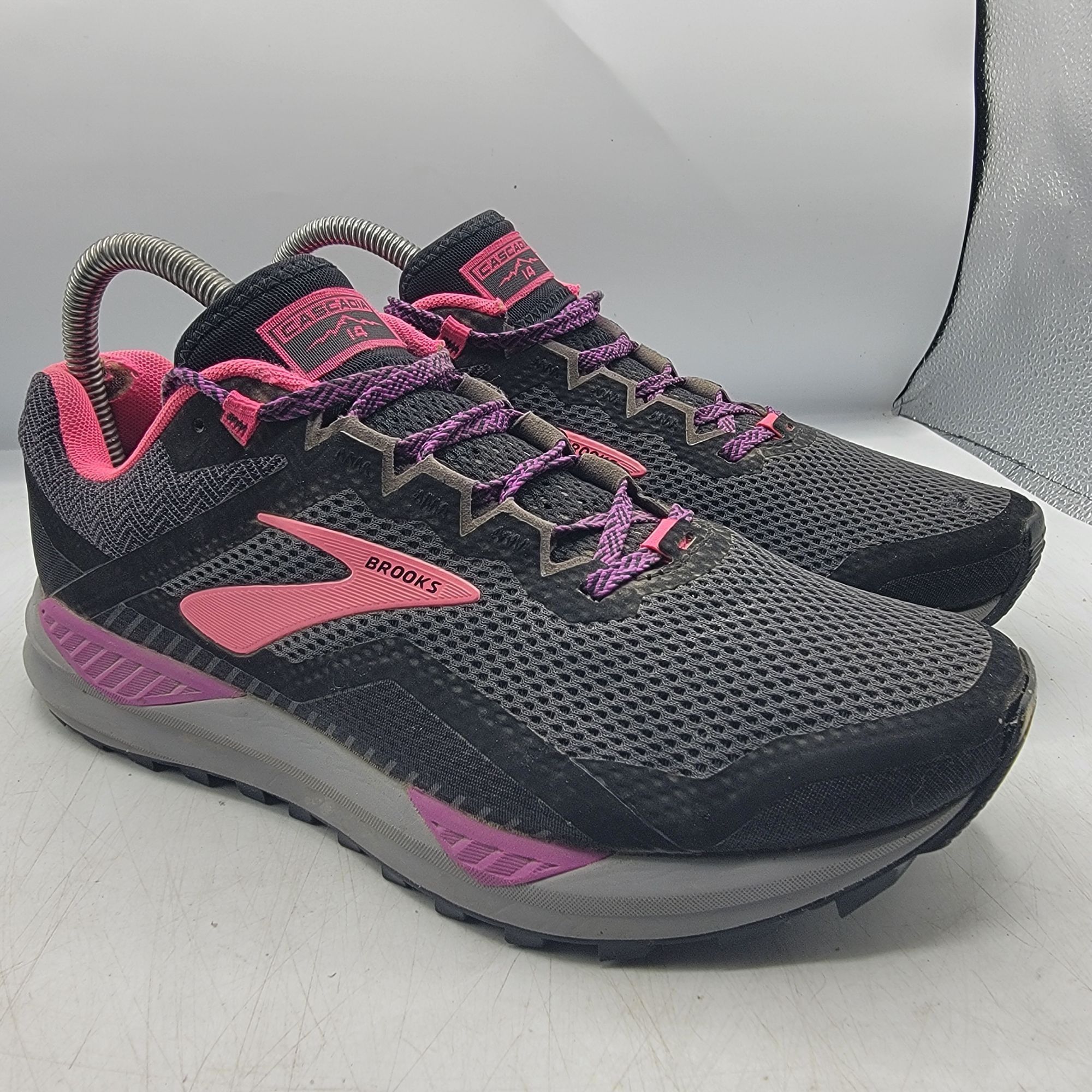 Brooks Brooks Cascadia 14 Womens 8 Black Pink Athletic Shoes Hiking Size US 8 / IT 38 - 1 Thumbnail