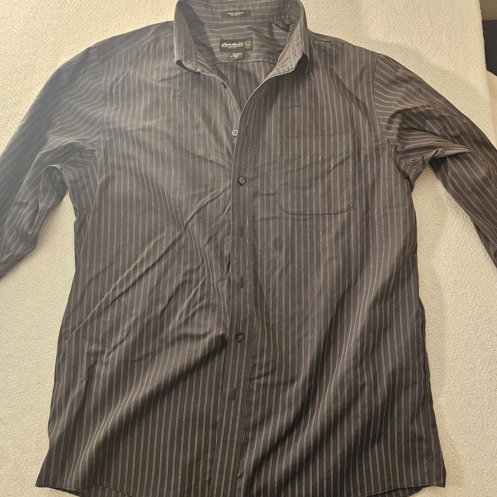 Eddie Bauer VINTAGE Eddie Bauer Shirt Mens L Tall Black Stripe Cotton Button-Down Long Sleeve Oxford Size US L / EU 52-54 / 3 - 2 Thumbnail