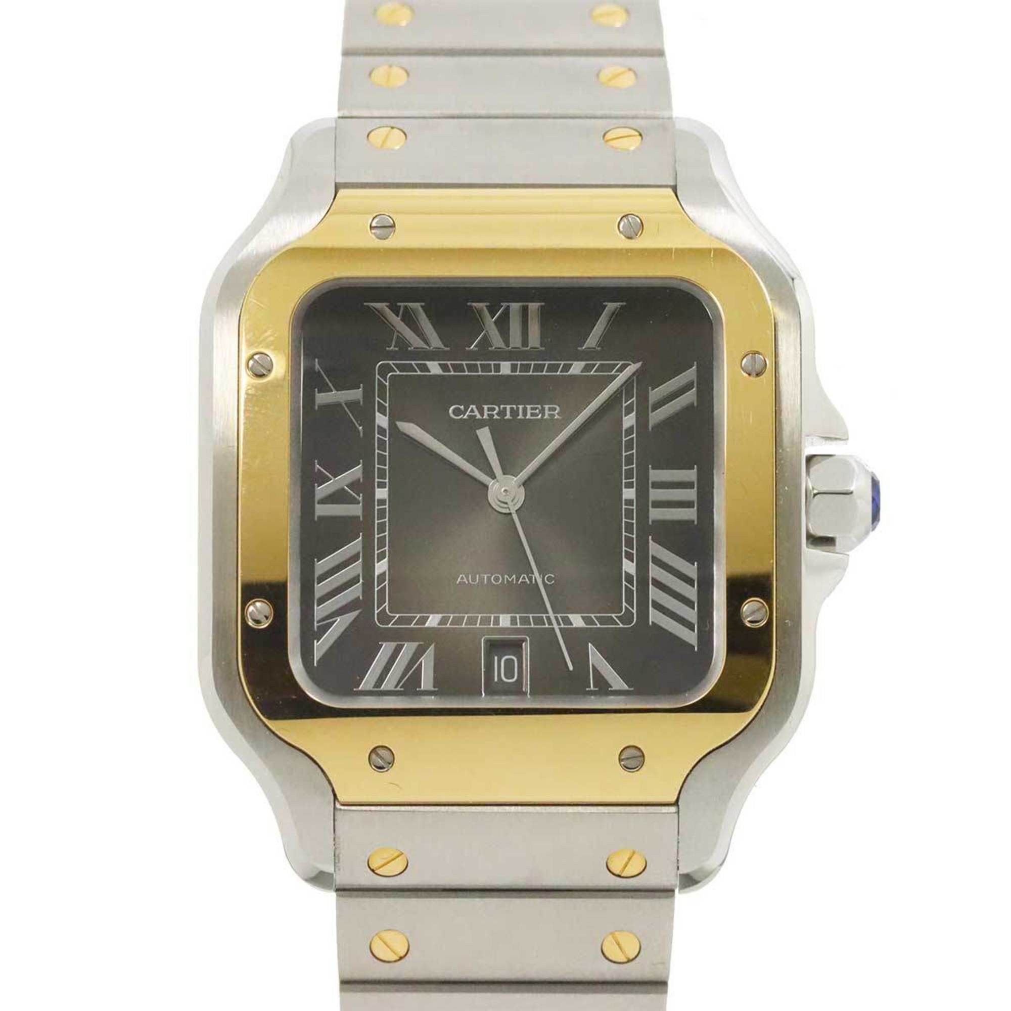 Cartier Cartier Santos de LM Combi W2SA0030 Men's Watch Date Grey K18YG Automatic Size ONE SIZE - 1 Thumbnail