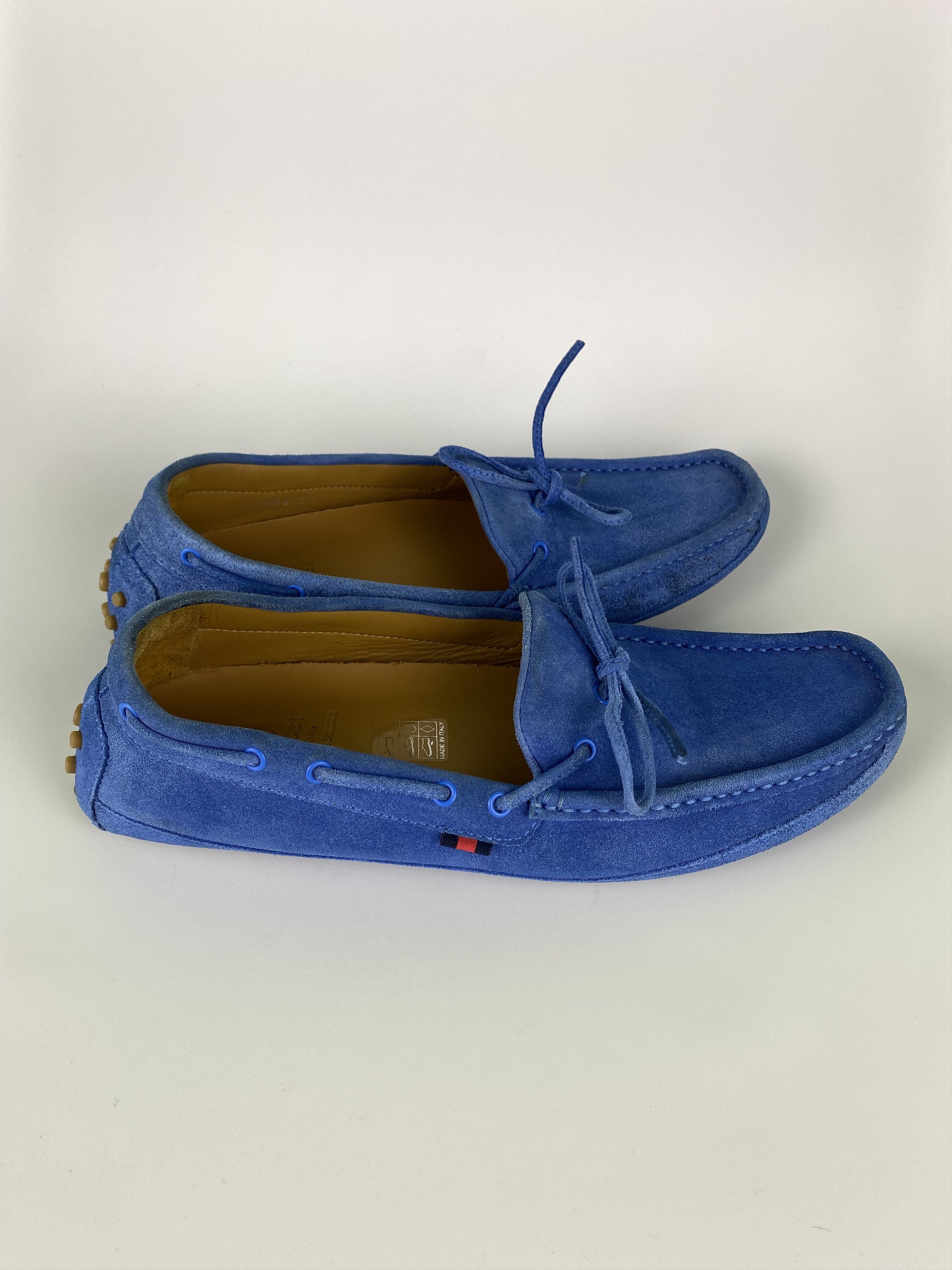 Gucci GUCCI Blue Suede Bow Kid's Loafers Made in Italy size women Size US 8 / IT 38 - 4 Thumbnail