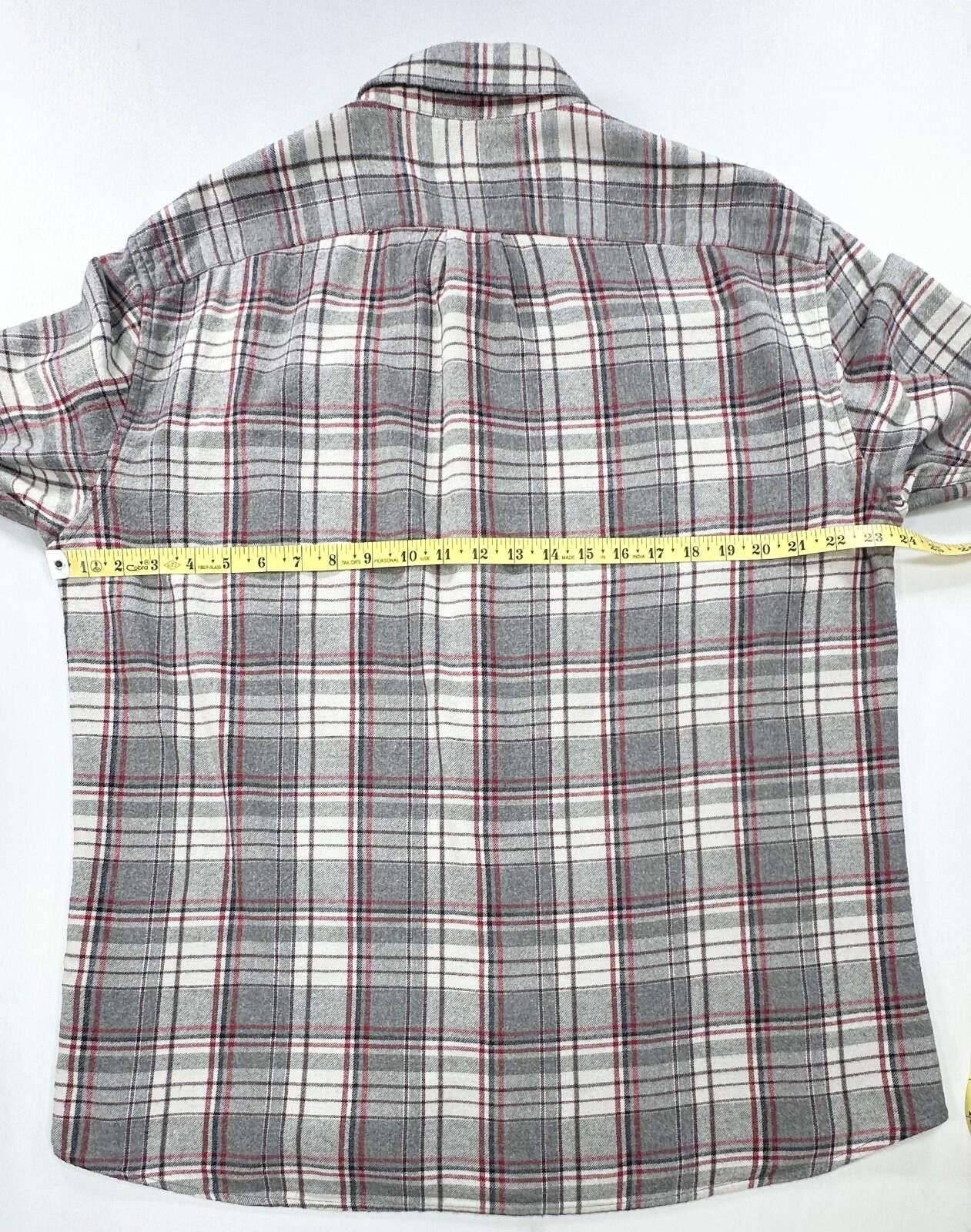 Polo Ralph Lauren J Crew Plaid Slim Cotton Flannel Button Up Gray Mens XL Size US L / EU 52-54 / 3 - 4 Thumbnail