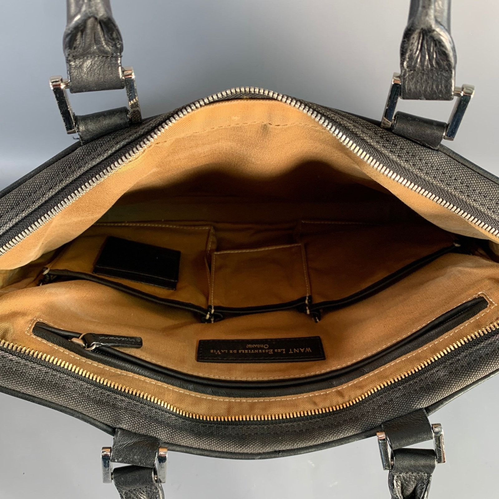 WANT Les Essentiels WANT LES ESSENTIELS DE LA VIE Black Cotton Laptop Bag Size ONE SIZE - 6 Thumbnail