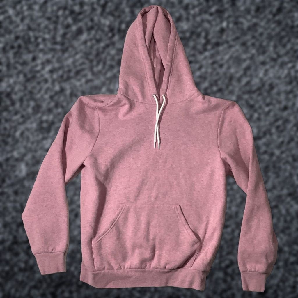 American Apparel American Apparel Hoodie Sweatshirt Womens Large Peppered Pink Pullover Fleece Size L / US 10 / IT 46 - 1 Thumbnail