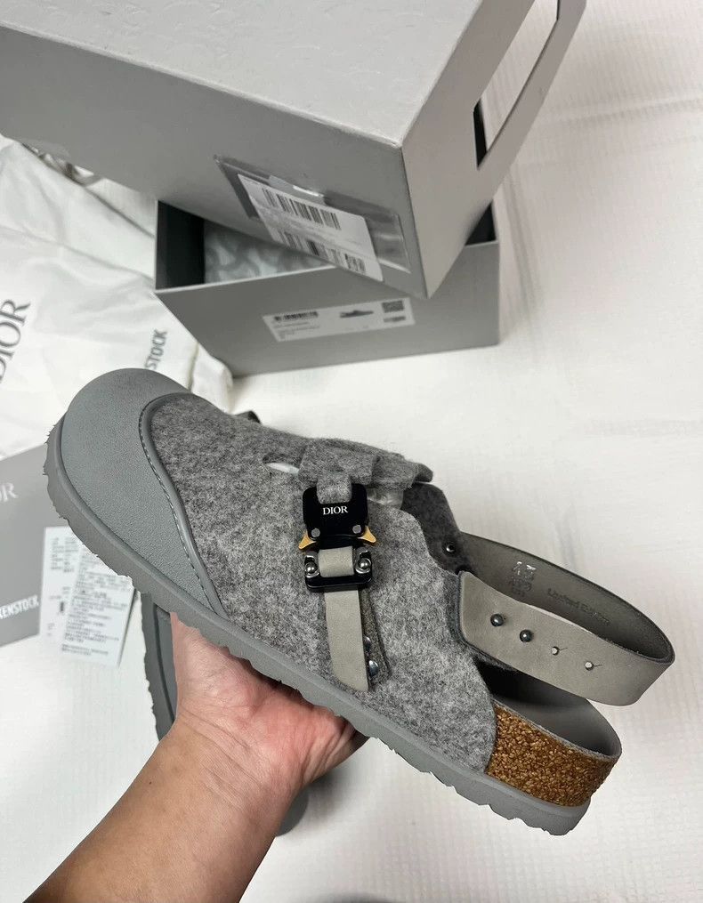 Dior Dior Dior Birkenstock Tokio Mules in Grey-2507 Size US 11 / EU 44 - 3 Thumbnail