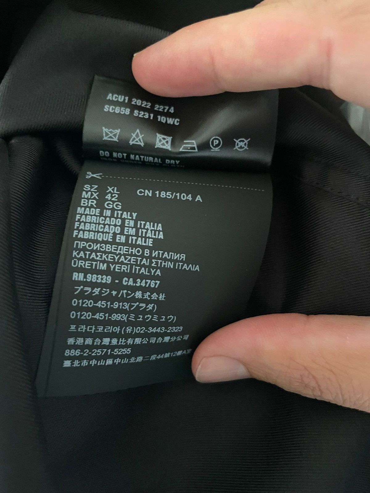 Designer × Prada Prada Silk Twill black Shirt Size US XL / EU 56 / 4 - 13 Thumbnail