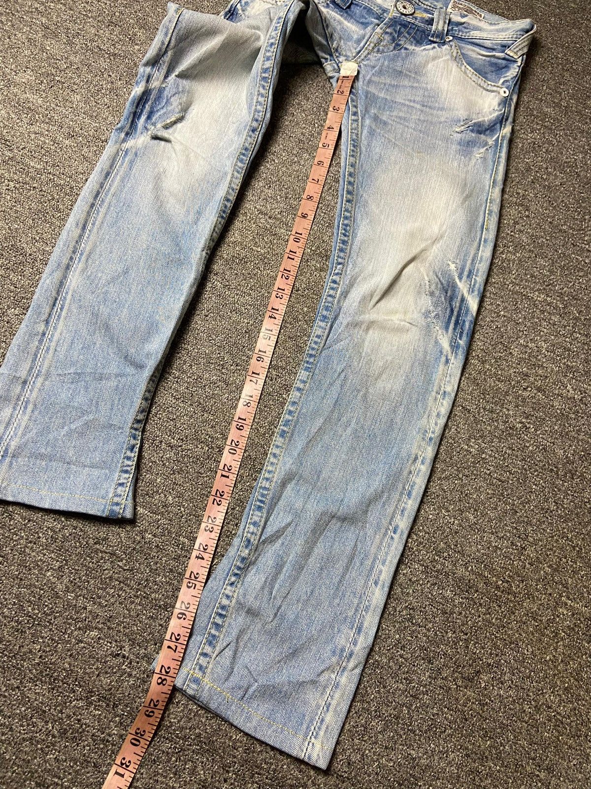 Japanese Brand Vintage Rodeo Crowns Slim Cut Denim Jeans (142) Size US 28 / EU 44 - 7 Thumbnail