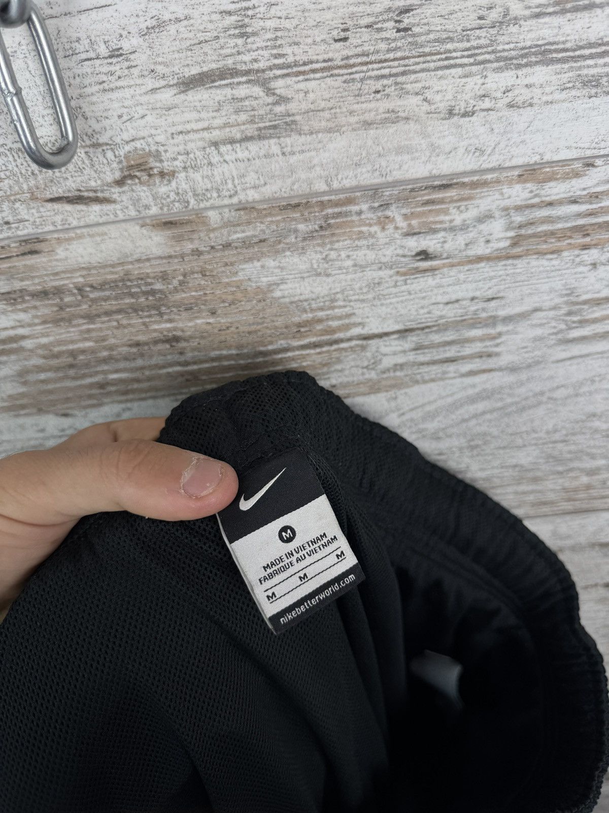 Nike × Vintage Mens Vintage Nike swoosh black sweatpants nylon pants y2k Size US 32 / EU 48 - 10 Thumbnail