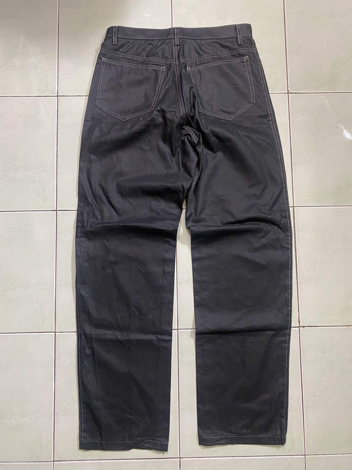 Japanese Brand Waxed Coated Yohji Yamamoto Pants Size US 30 / EU 46 - 2 Thumbnail