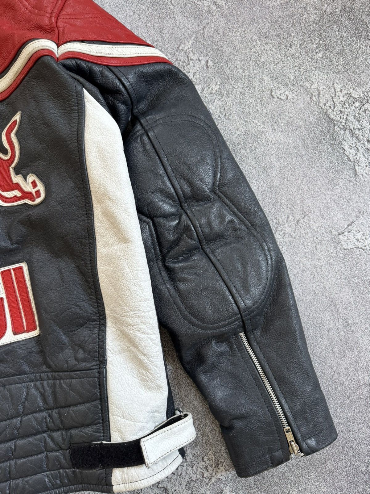 Red Bull Red Bull XL genuine leather racing motorcycle jacket biker Size US XL / EU 56 / 4 - 21 Thumbnail
