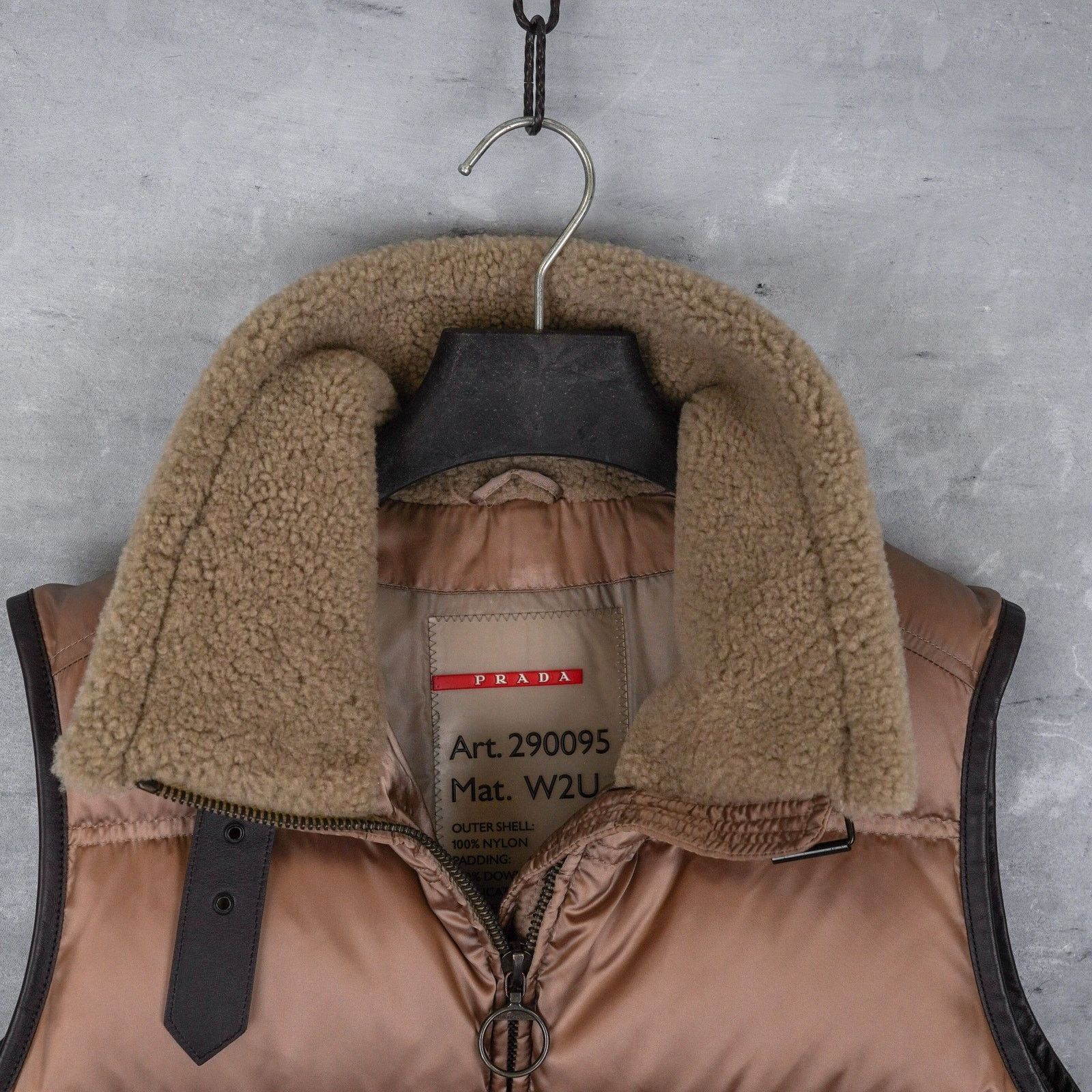 Prada Vintage prada brown nylon womens down puffer vest jacket Size M / US 6-8 / IT 42-44 - 4 Thumbnail