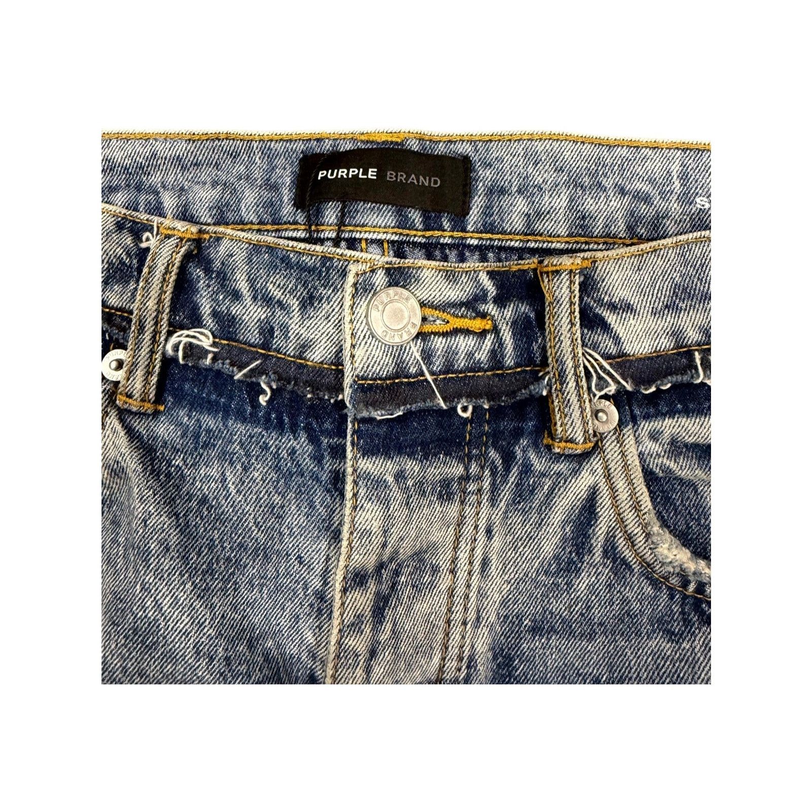 Purple Brand Purple Brand Reworked Light Wash Jeans Size US 31 - 3 Thumbnail