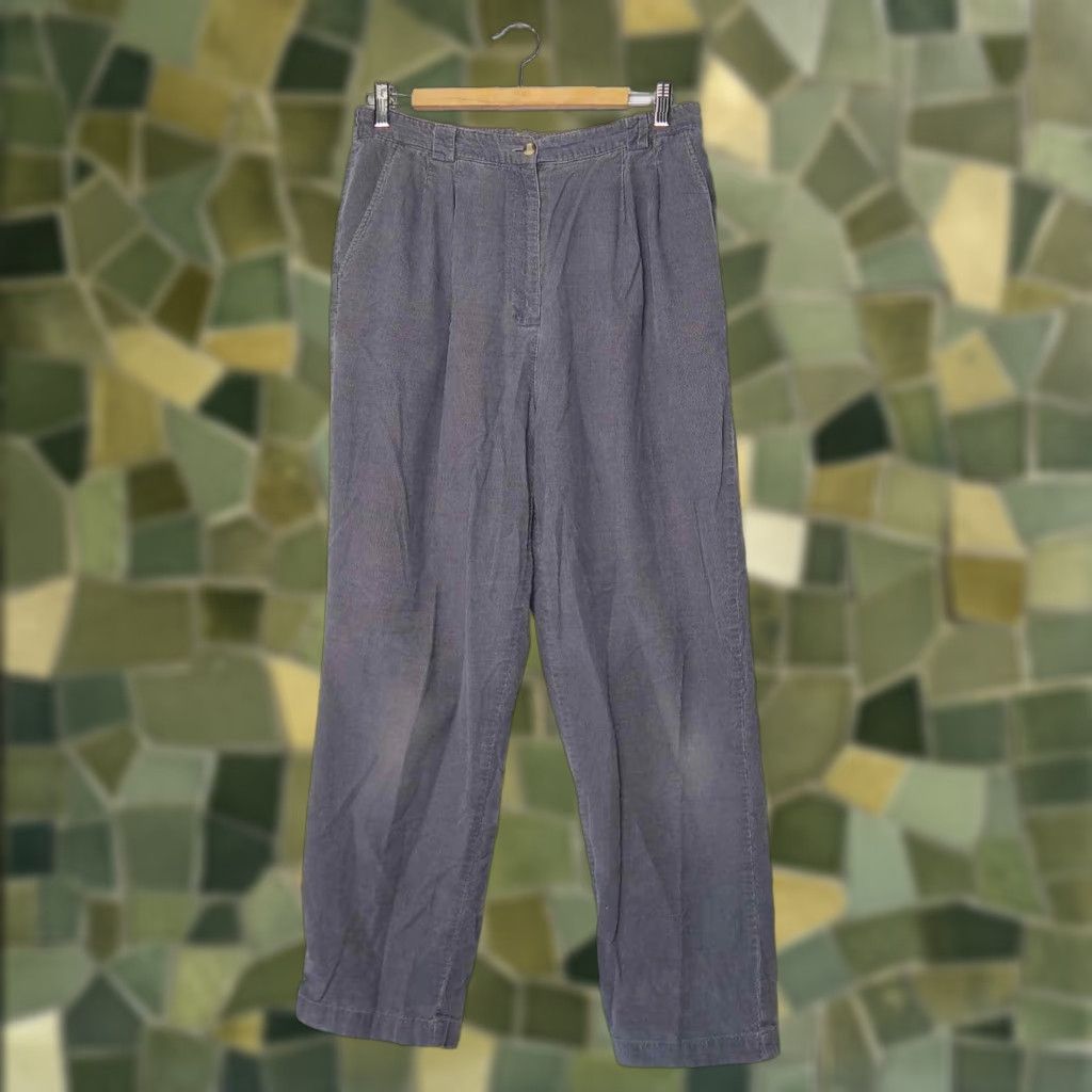 Vintage VINTAGE 90s Cabin Creek purple grey corduroy trouser pants 12 Mens Women? Size 34" / US 12 / IT 48 - 1 Thumbnail