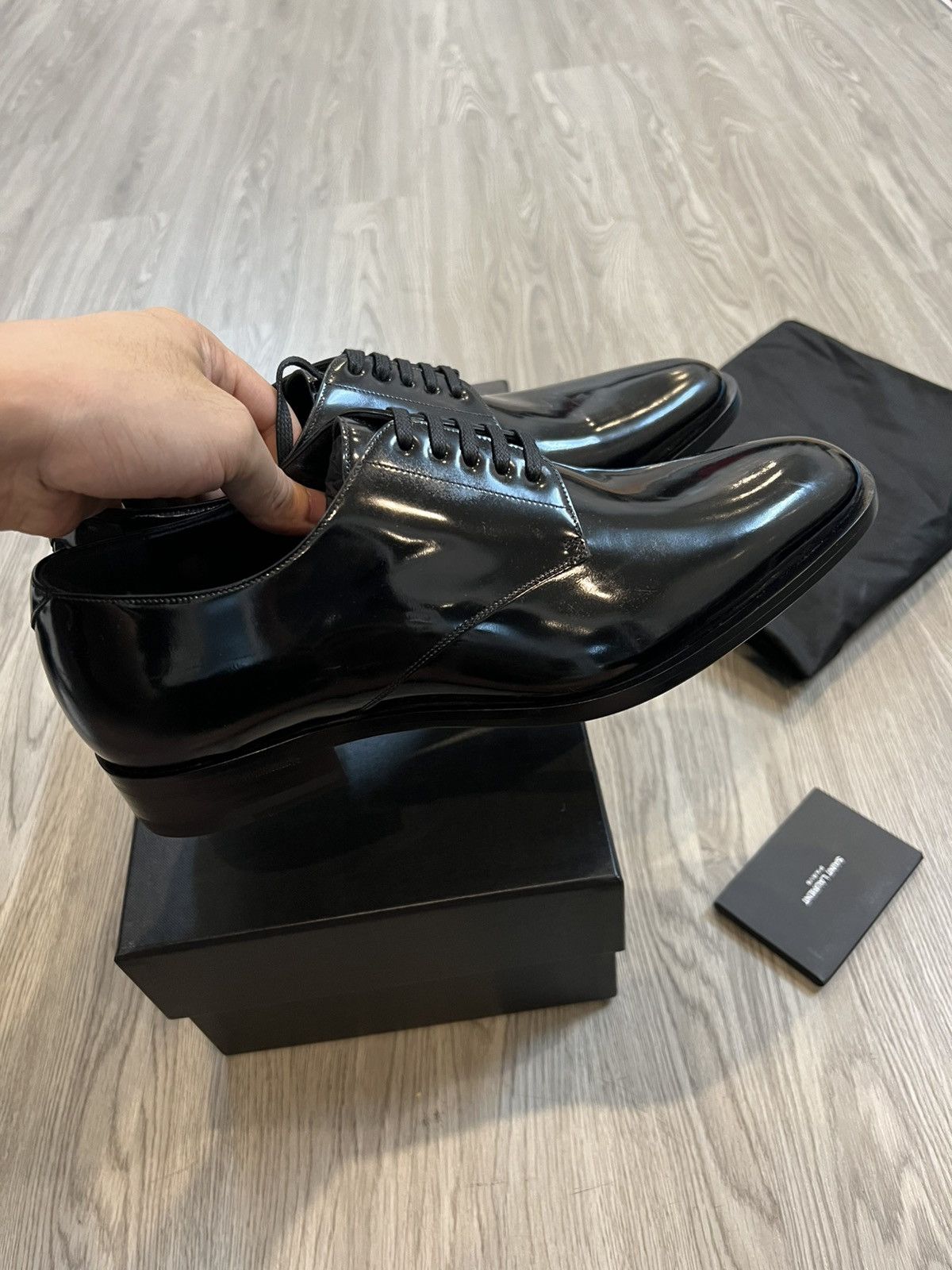 Saint Laurent Paris Saint Laurent Derby Shoes - Patent Leather Size US 9 / EU 42 - 5 Thumbnail