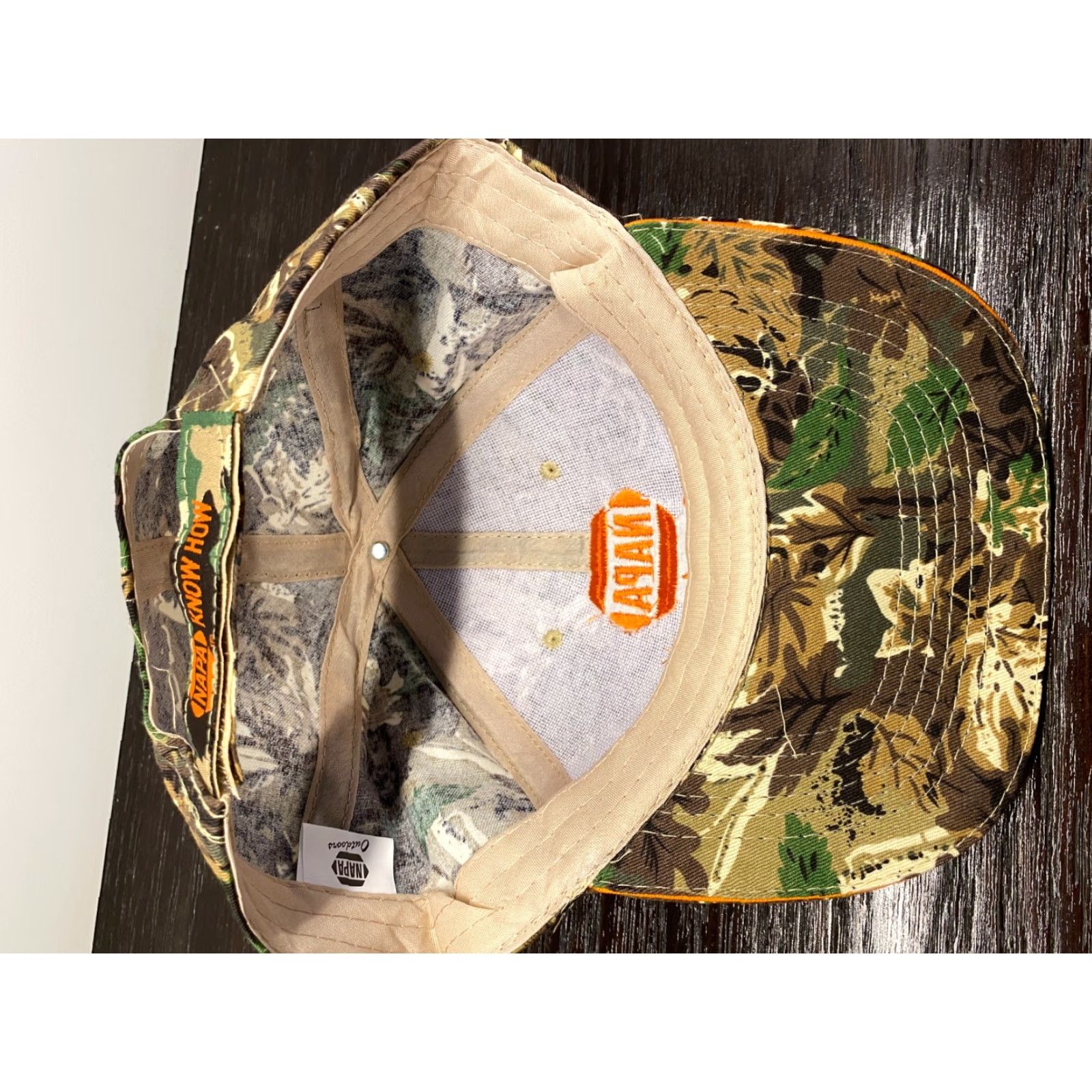 Vintage VINTAGE Napa Auto Outdoors Hat Baseball Cap Adult One Size Brown Camo Embroidered Logo Adjustable Size ONE SIZE - 6 Thumbnail