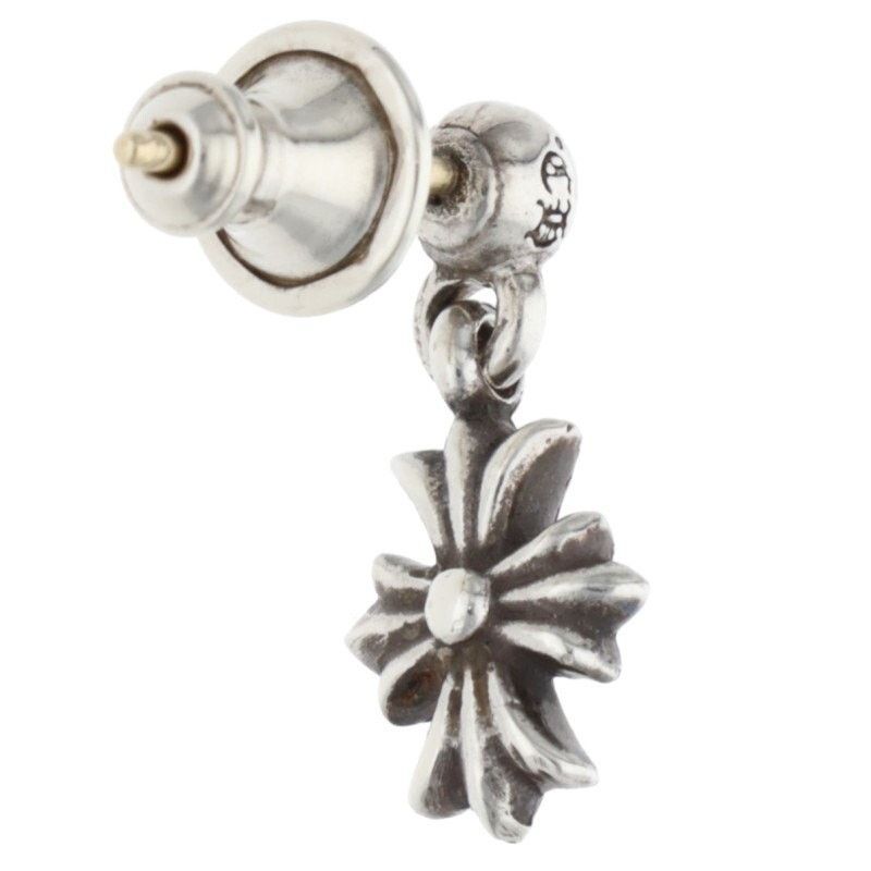 Chrome Hearts Chrome Hearts Tiny ECH Plus Drop Silver Earring Size ONE SIZE - 2 Thumbnail