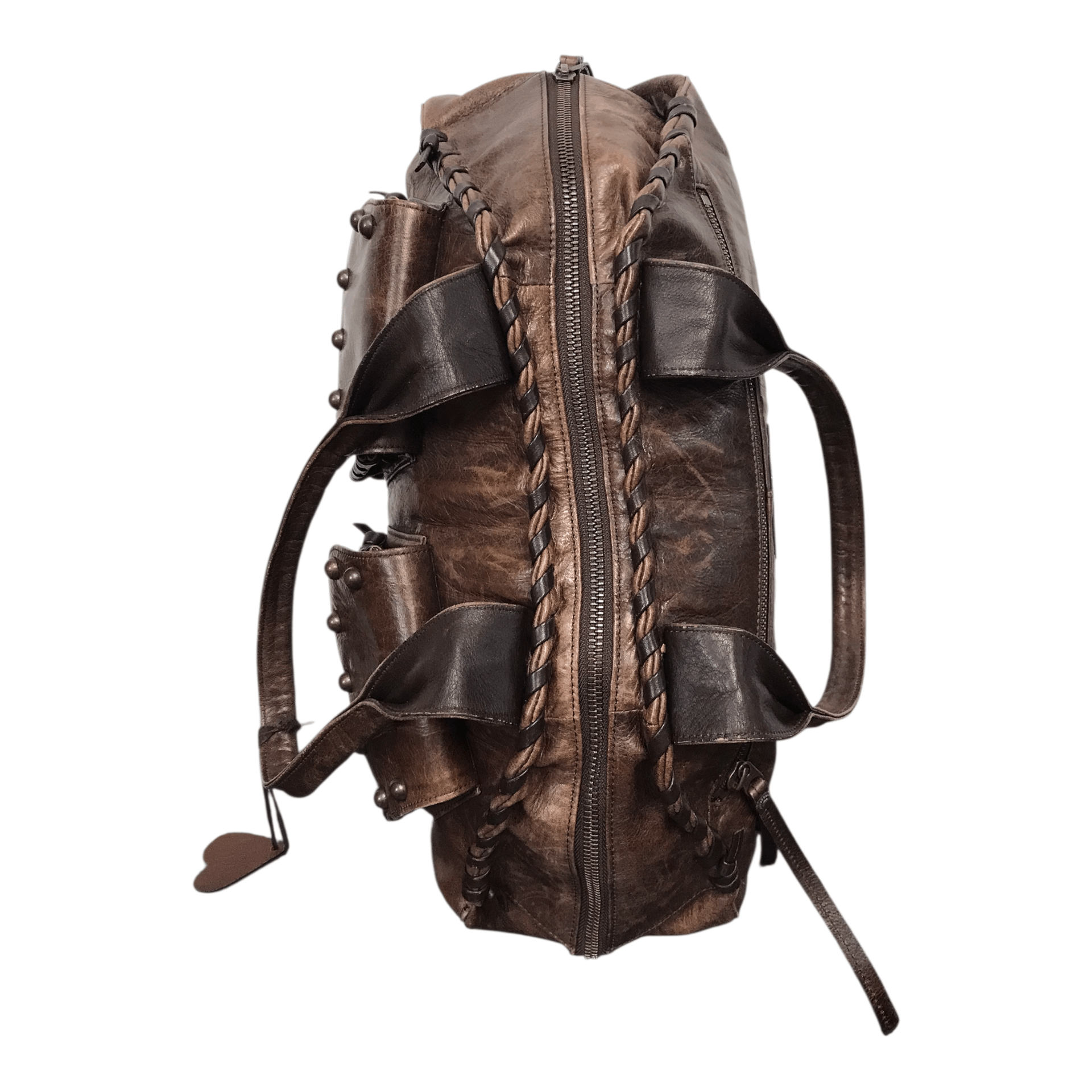 Hysteric Glamour × Japanese Brand × Leather Bouna Fortuna Studded Leather Brown Bag Size ONE SIZE - 5 Thumbnail