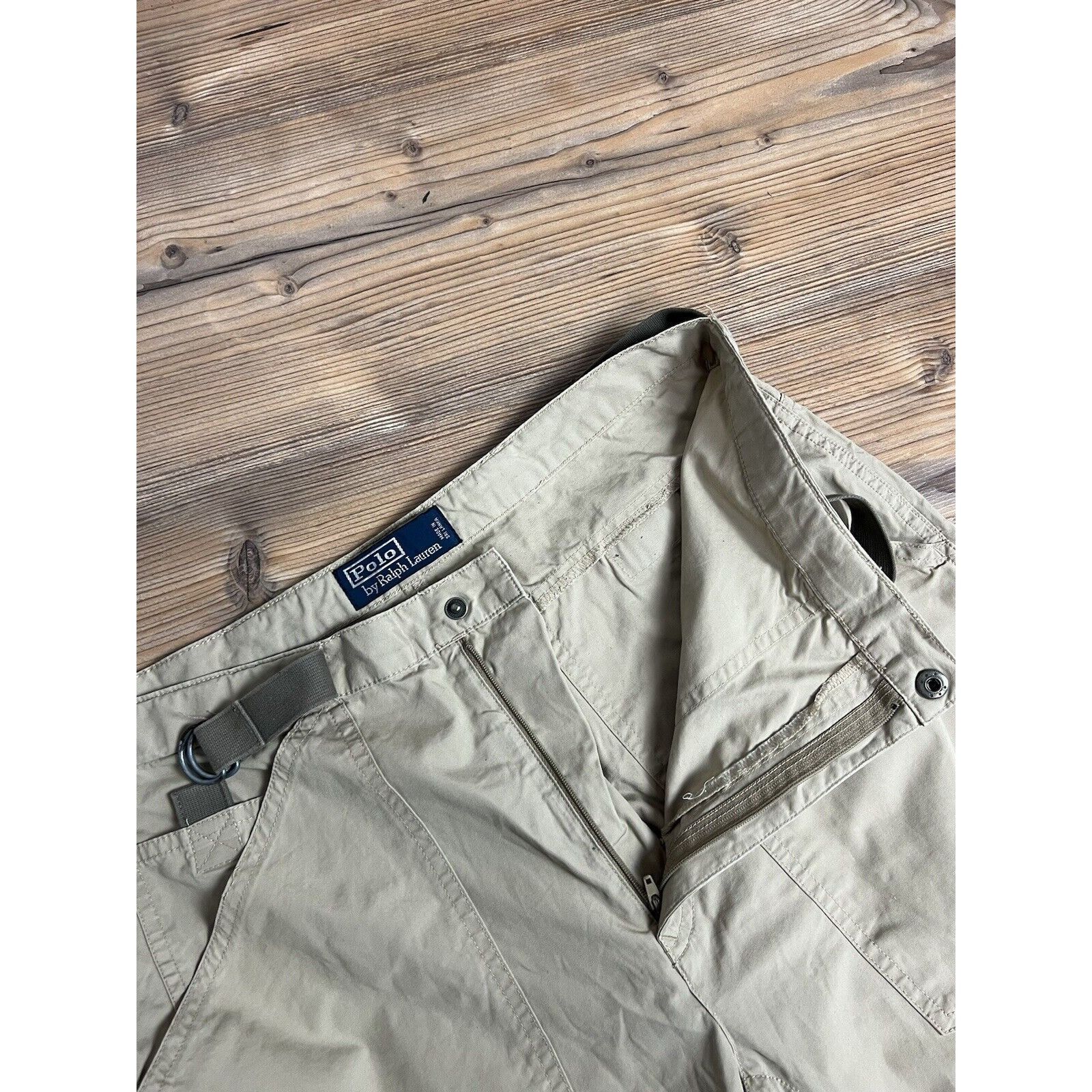Polo Ralph Lauren Polo Ralph Lauren VTG Men`s Gray Beige Multipocket Cargo Pan Size US 32 / EU 48 - 12 Thumbnail