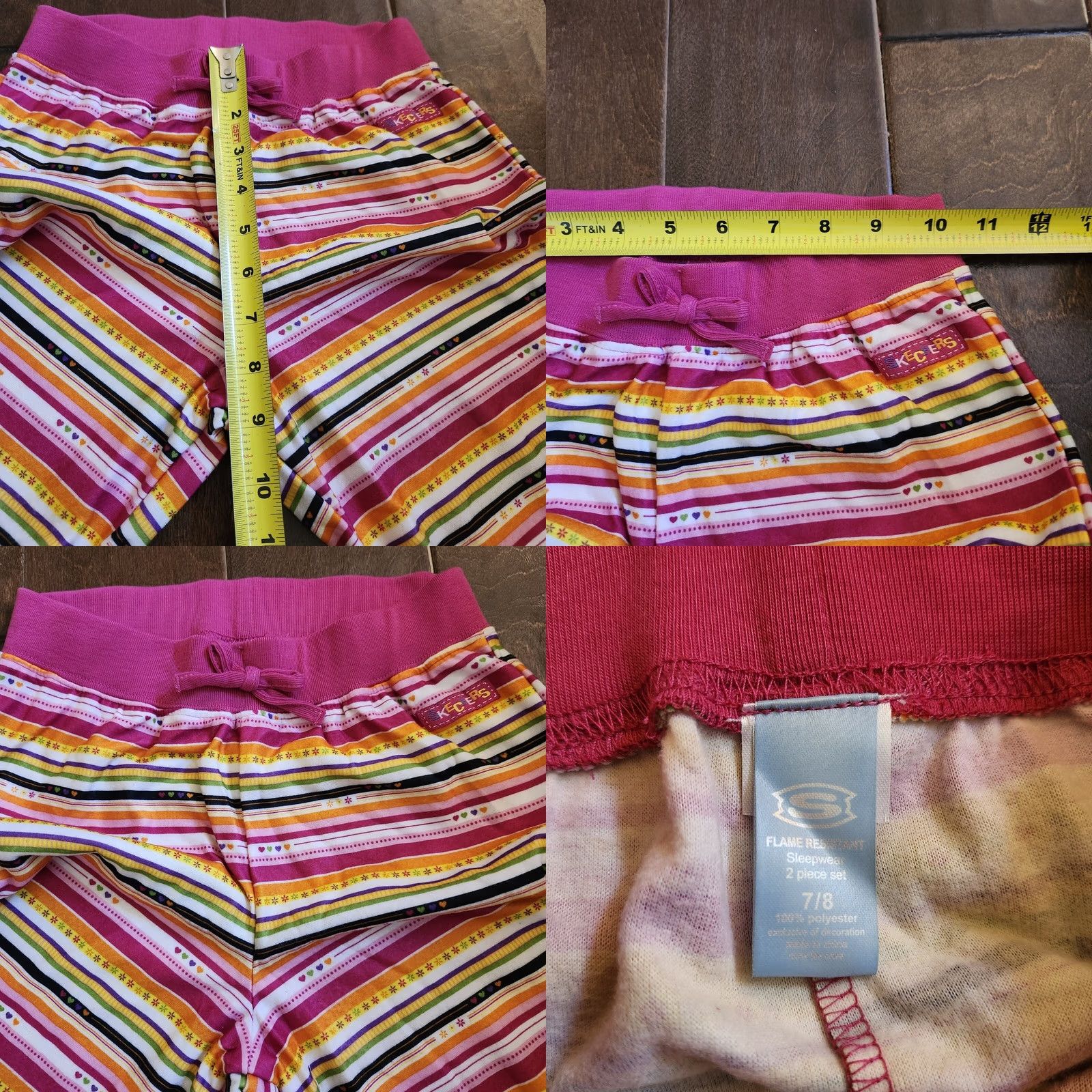 SKECHERS Skechers Sleepwear Pants Striped Multicolor - Juniors 7/8 - Women's Pajama Pants - Polyester - Machine Washable - Colorful Sleepwear Size 28" / US 6 / IT 42 - 8 Thumbnail