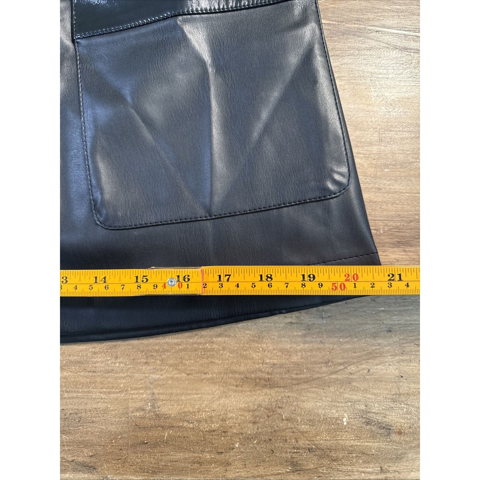 Staud STAUD Paper faux leather mini skirt two tone black patent Size 28" / US 6 / IT 42 - 13 Thumbnail