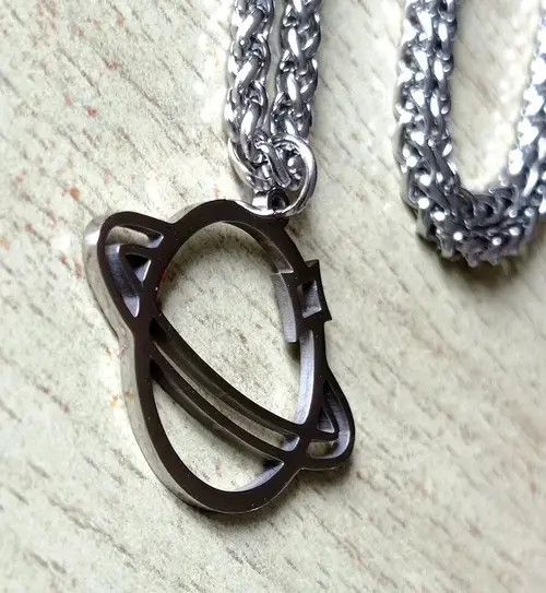 Designer × Japanese Brand Punk Shine Star Planet Stainless Steel Silver Necklace Size ONE SIZE - 2 Thumbnail