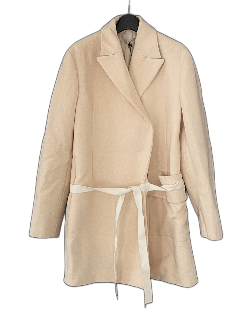 Prada Thick Wool Coat with Belt for Women -2505 Size M / US 6-8 / IT 42-44 - 1 Thumbnail