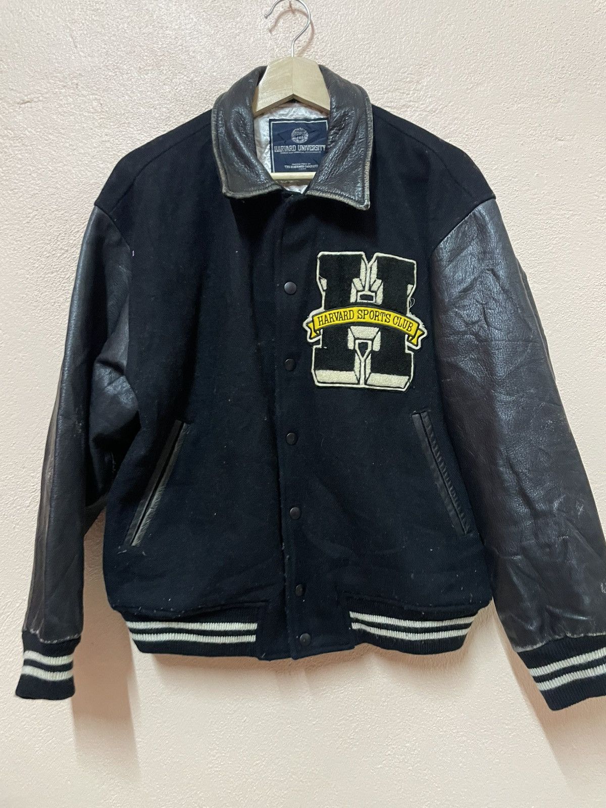 Other Vintage Varsity Letterman Harvard University Leather Jacket Size US M / EU 48-50 / 2 - 3 Thumbnail