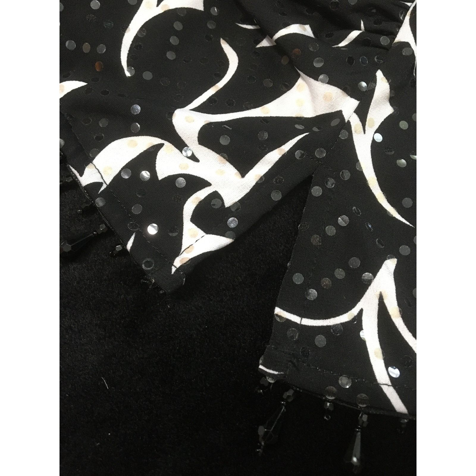 Other DressBarn Collection 3X Women’s Black White Ruched Wrap To Size 3XL / US 20-22 - 6 Thumbnail