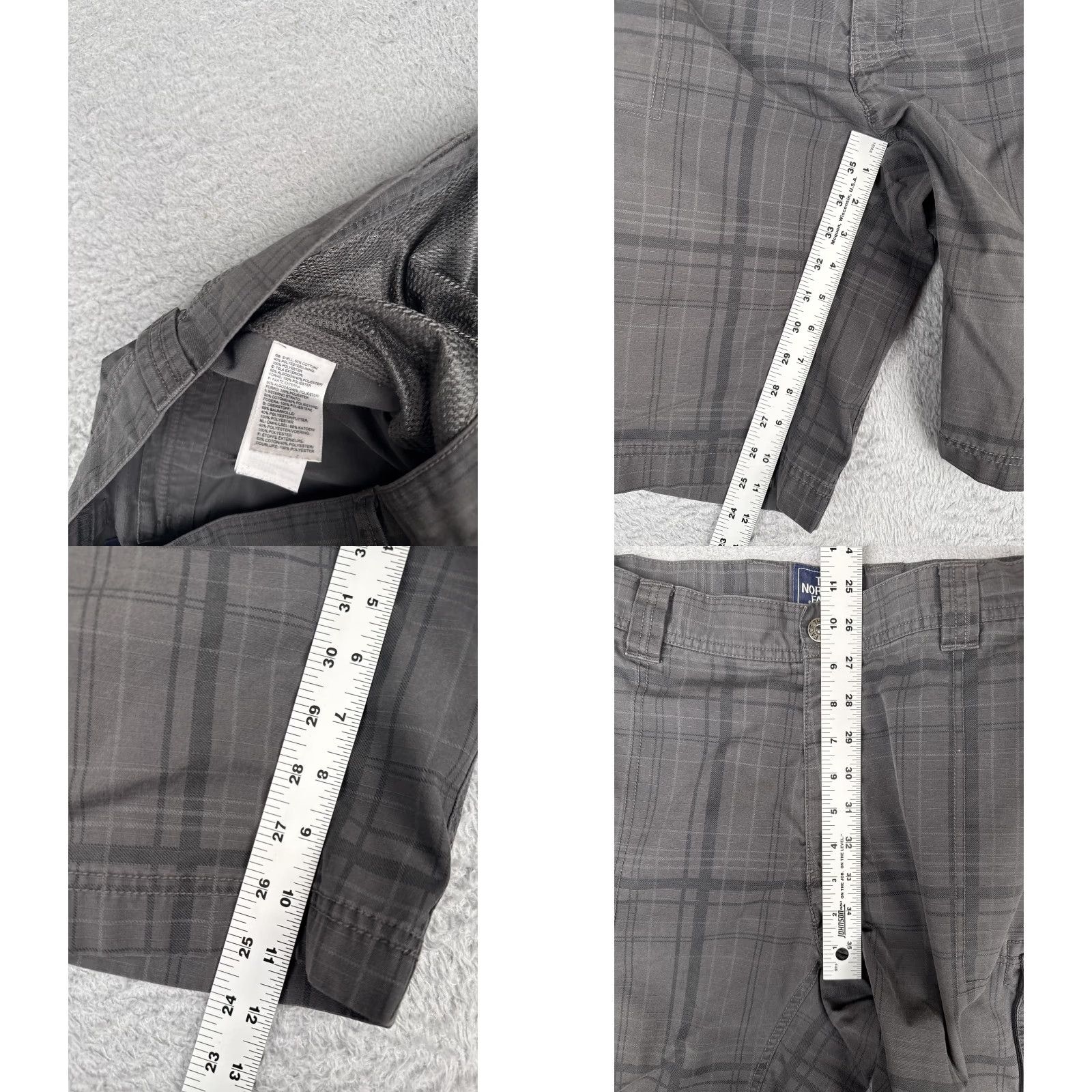 The North Face The North Face Mens Shorts 36 Gray Plaid Cargo 11 Inseam Hiking Outdoor Pockets Size US 36 / EU 52 - 8 Thumbnail