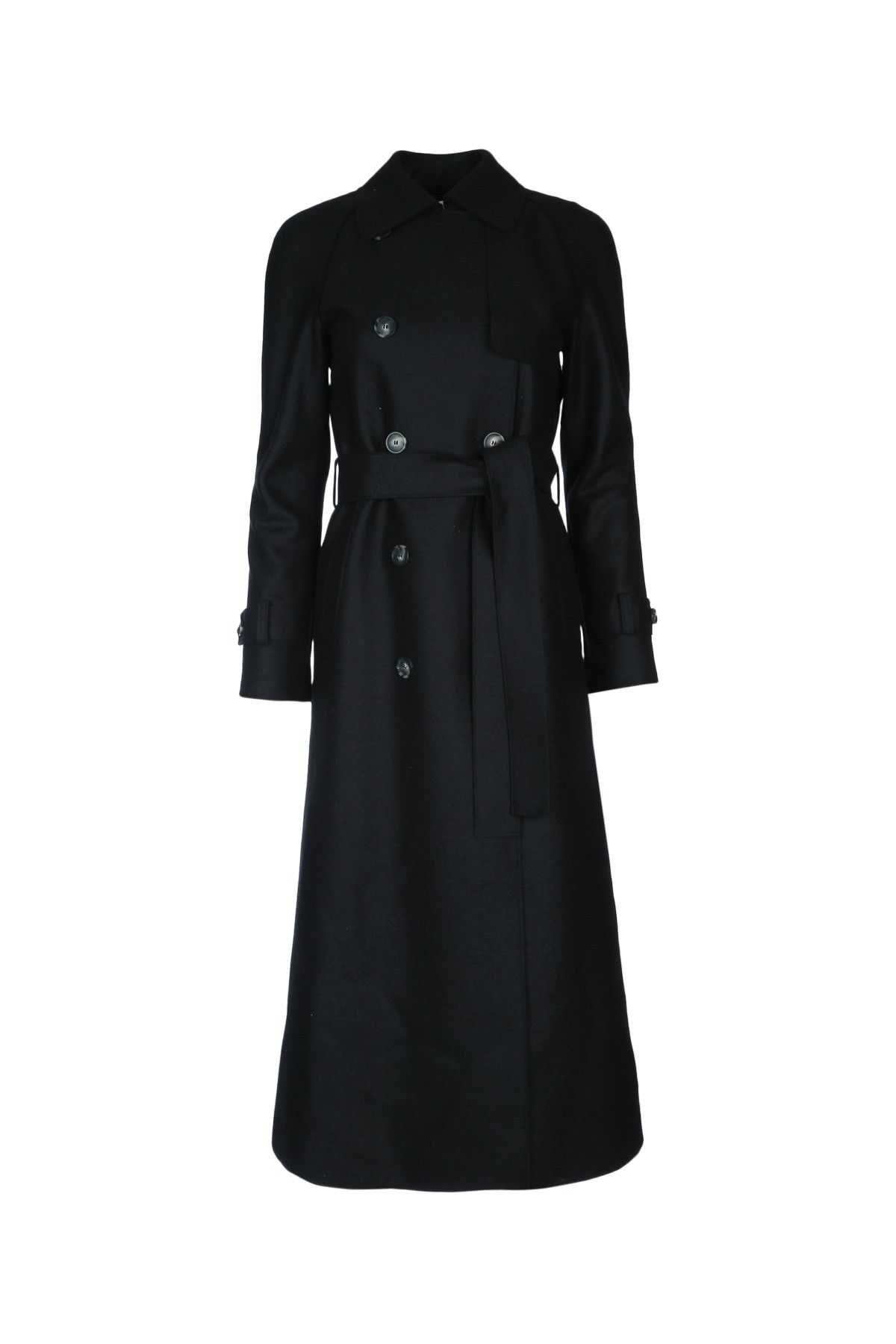Harris Wharf London Women Long Raglan Trench Light Pressed Wool Size M / US 6-8 / IT 42-44 - 1 Thumbnail