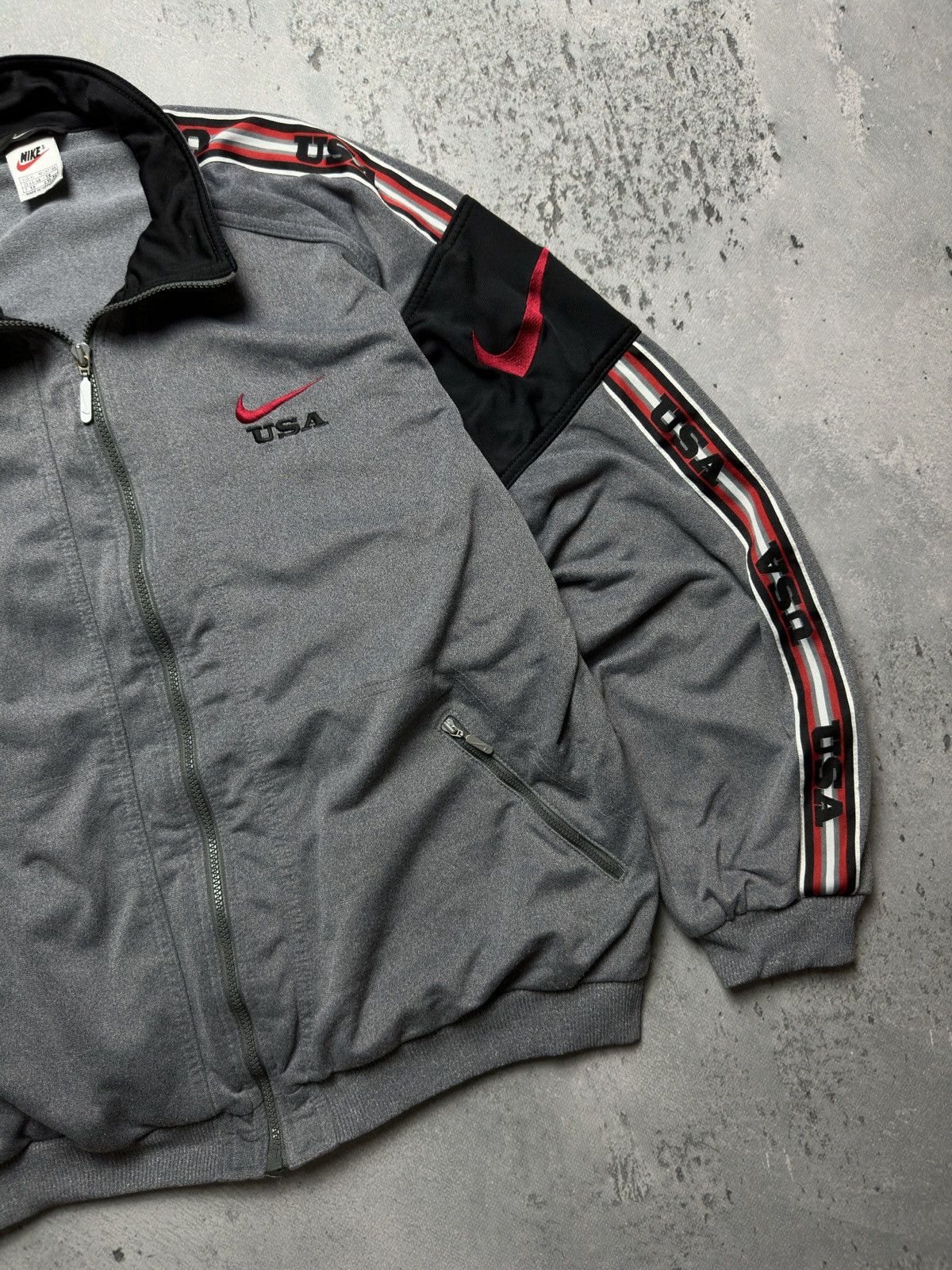 Nike 🇺🇸 Nike Vintage Zipper Jacket central swoosh logo y2k 90s Size US XL / EU 56 / 4 - 3 Thumbnail
