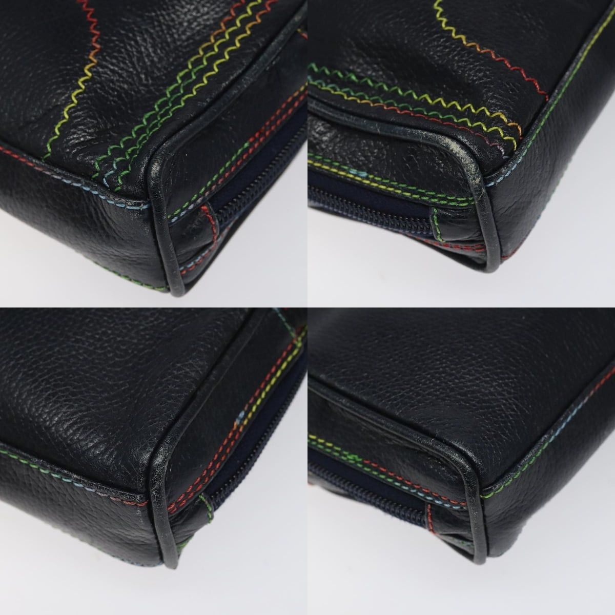 Fendi FENDI Shoulder Bag Leather Navy Size ONE SIZE - 10 Thumbnail